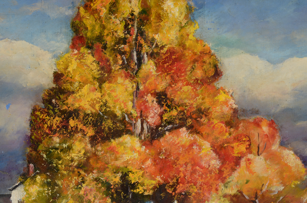 Helen Hamilton Original Vintage Oil Painting on Canvas