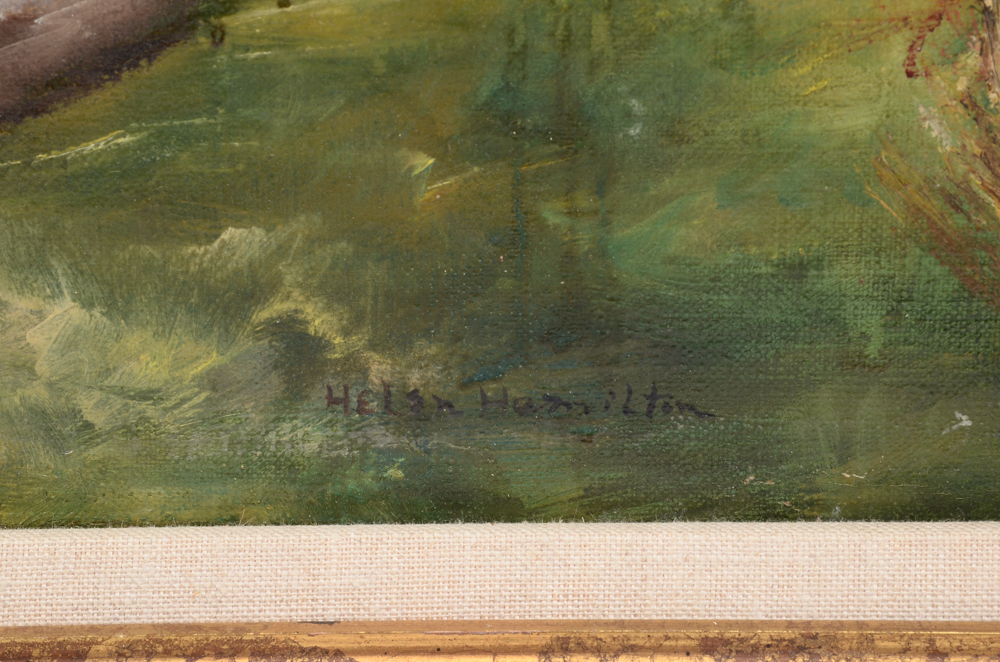 Helen Hamilton Original Vintage Oil Painting on Canvas