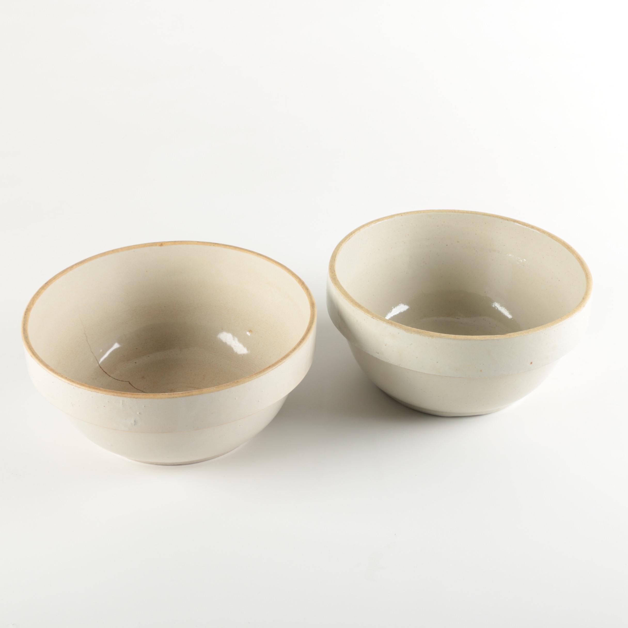 Vintage Stoneware Mixing Bowls
