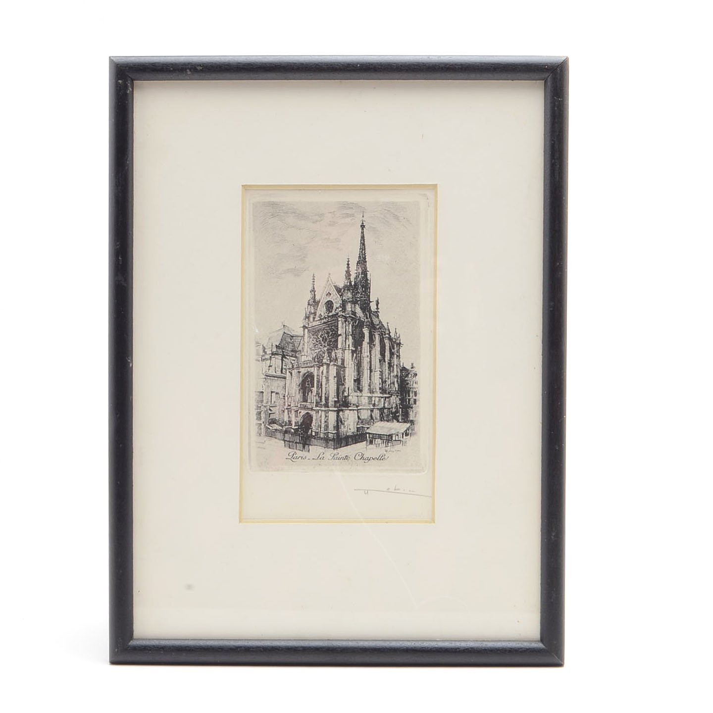 Leopold Robin Etching "Paris - La Saint Chapelle"