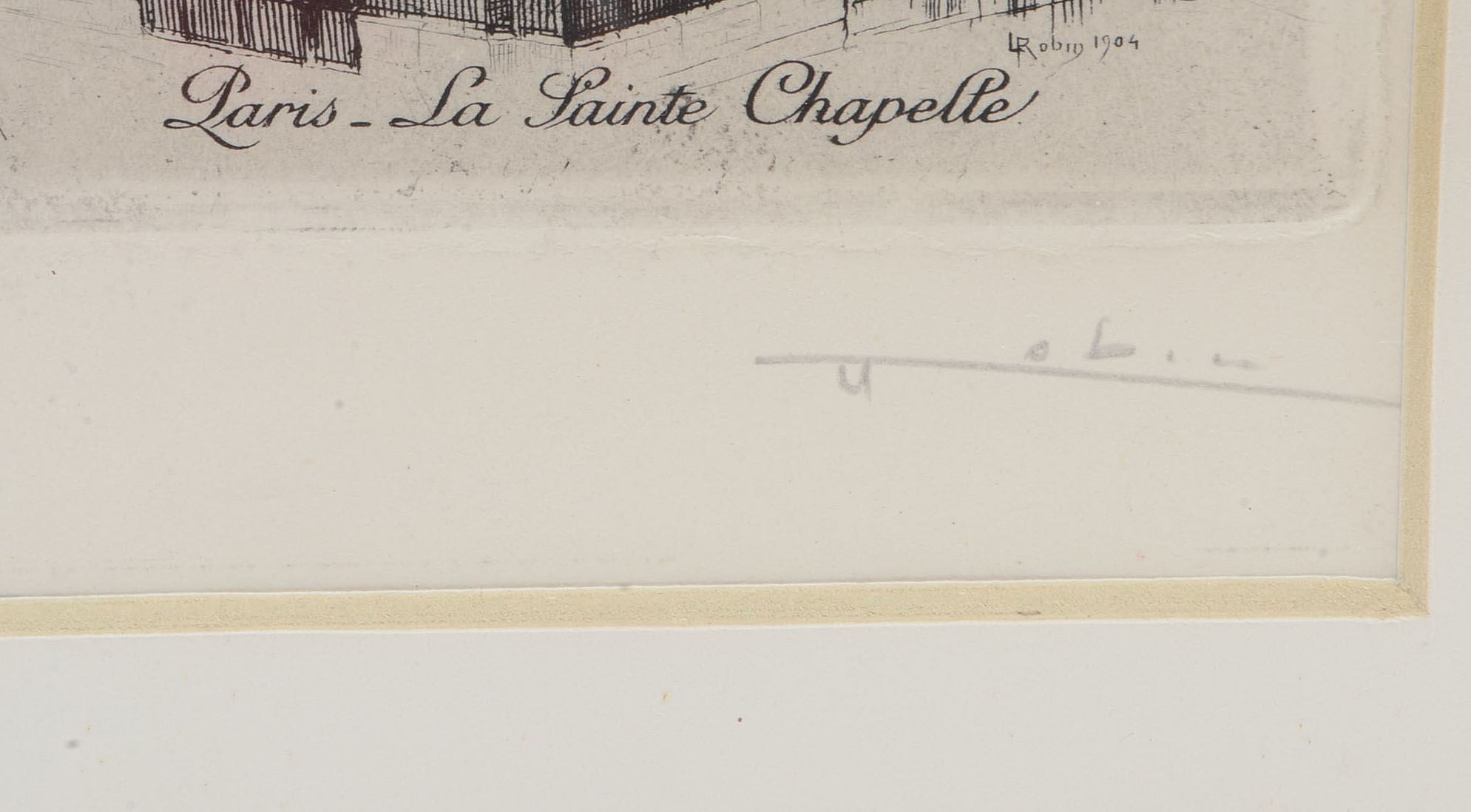 Leopold Robin Etching "Paris - La Saint Chapelle"