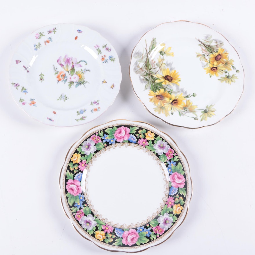 Floral Porcelain Plates Including HAAS & CŽJŽEK