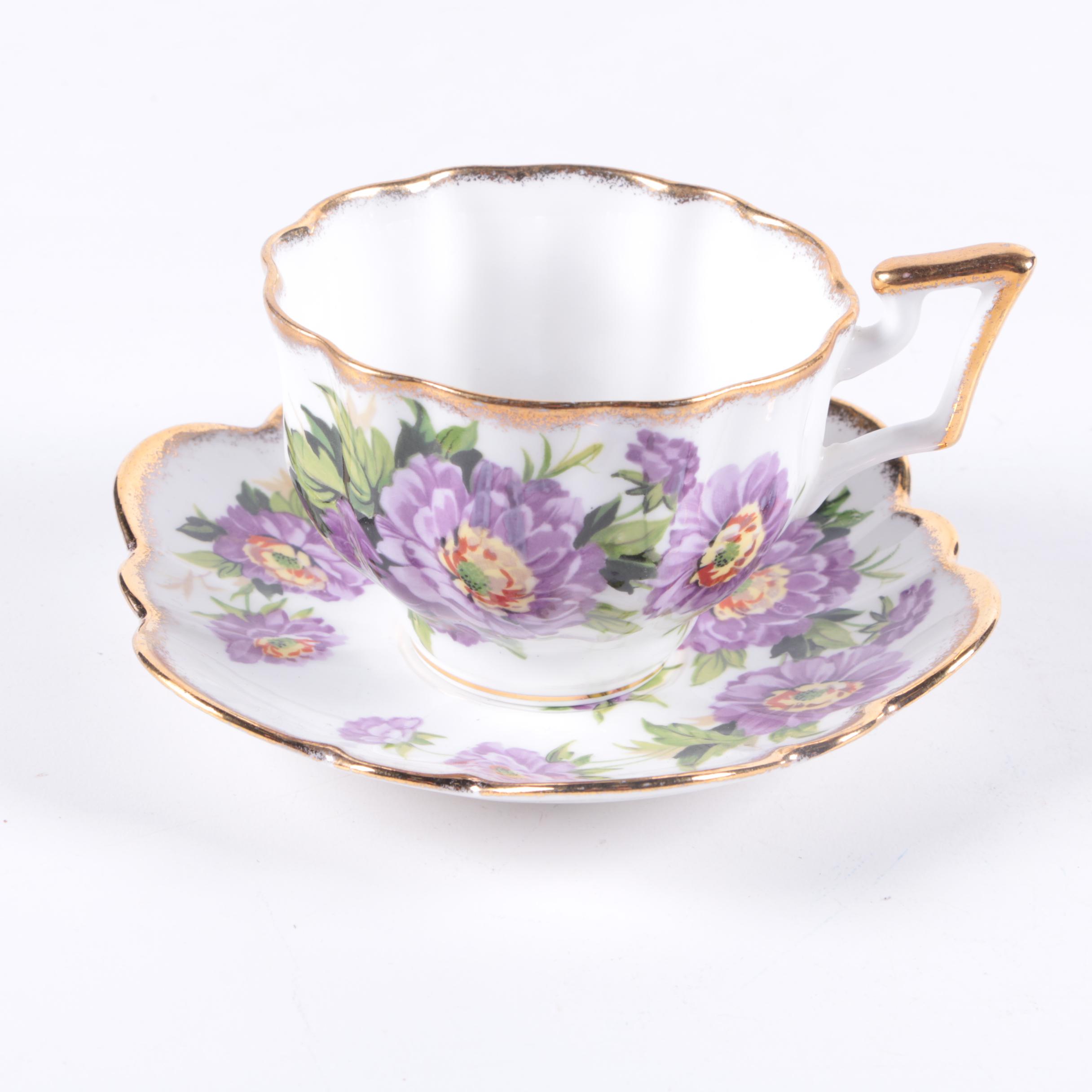 Vintage Salisbury 'Eventide" and "Woodbine" Porcelain Tableware