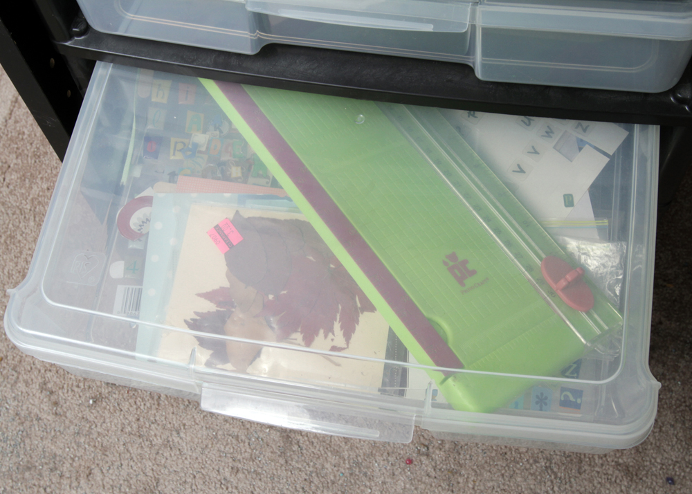 Corner Craft Desk with Glass Bead and Art Supplies