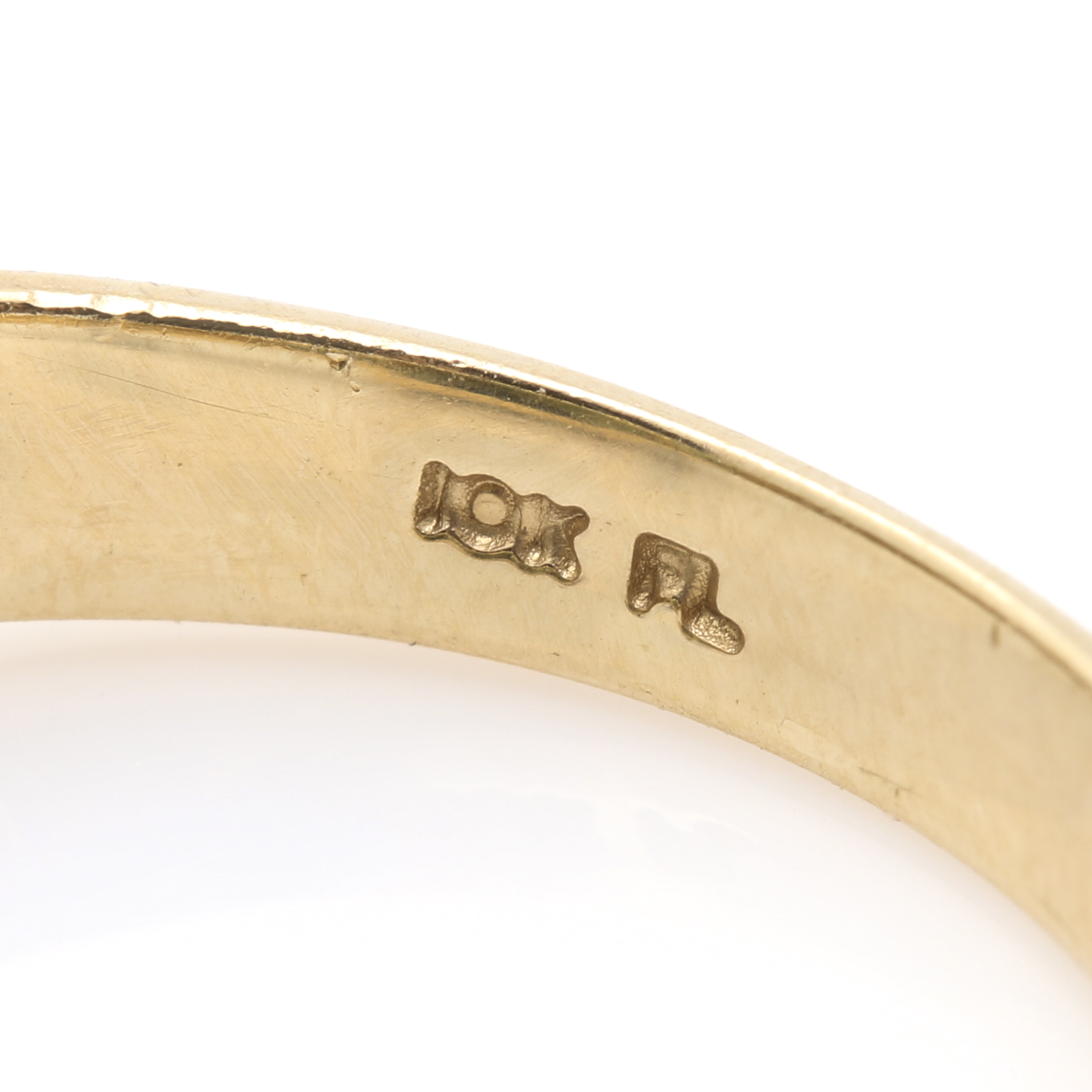 10K Yellow Gold Moldavite Ring