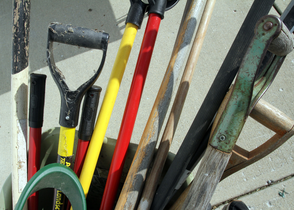 Ames Wheelbarrow and Assorted Yard Tools