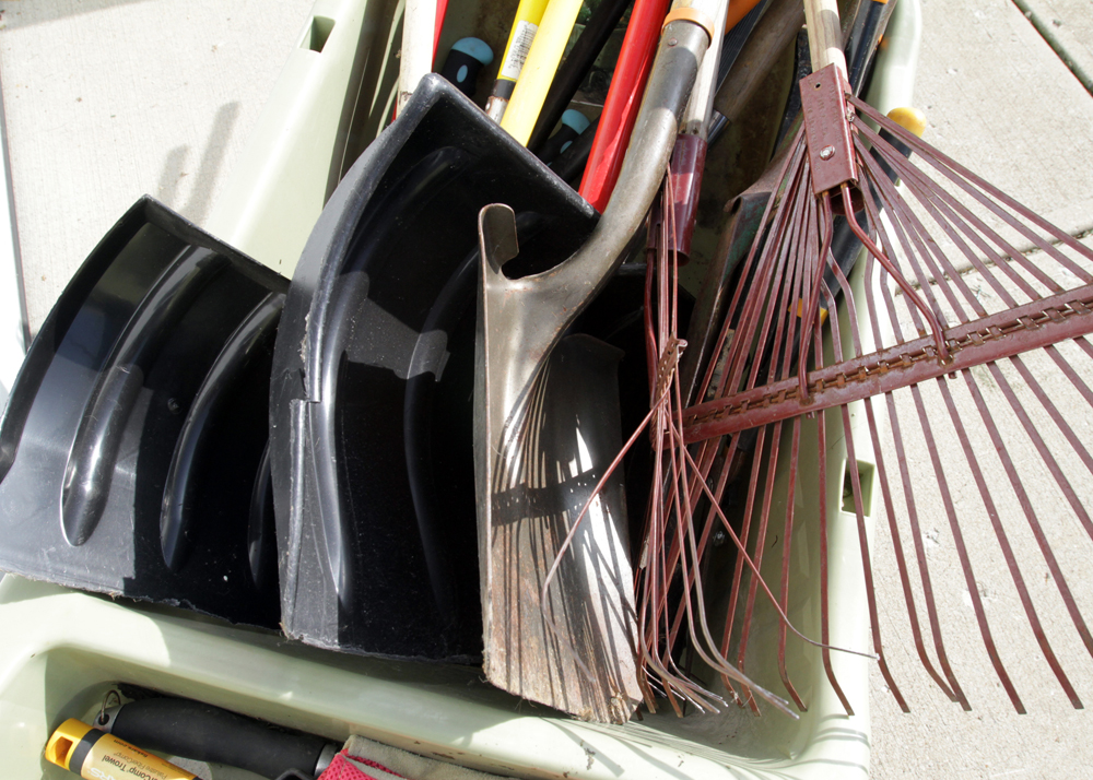 Ames Wheelbarrow and Assorted Yard Tools