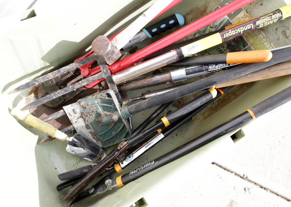 Ames Wheelbarrow and Assorted Yard Tools