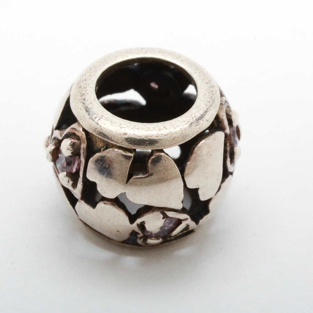 Sterling Silver Pandora Bracelet with Slide Charms