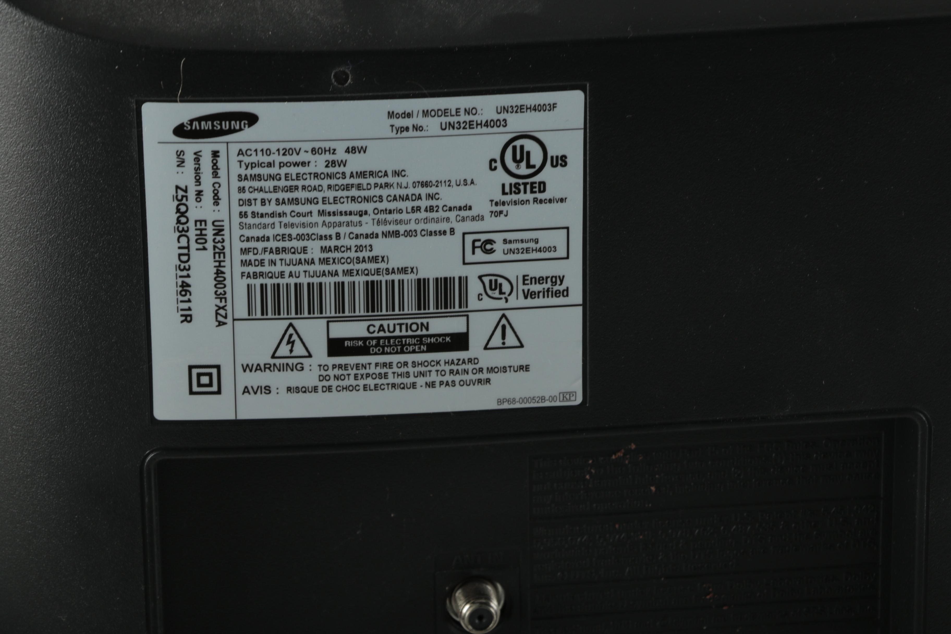 Samsung 32" Flat Screen Television