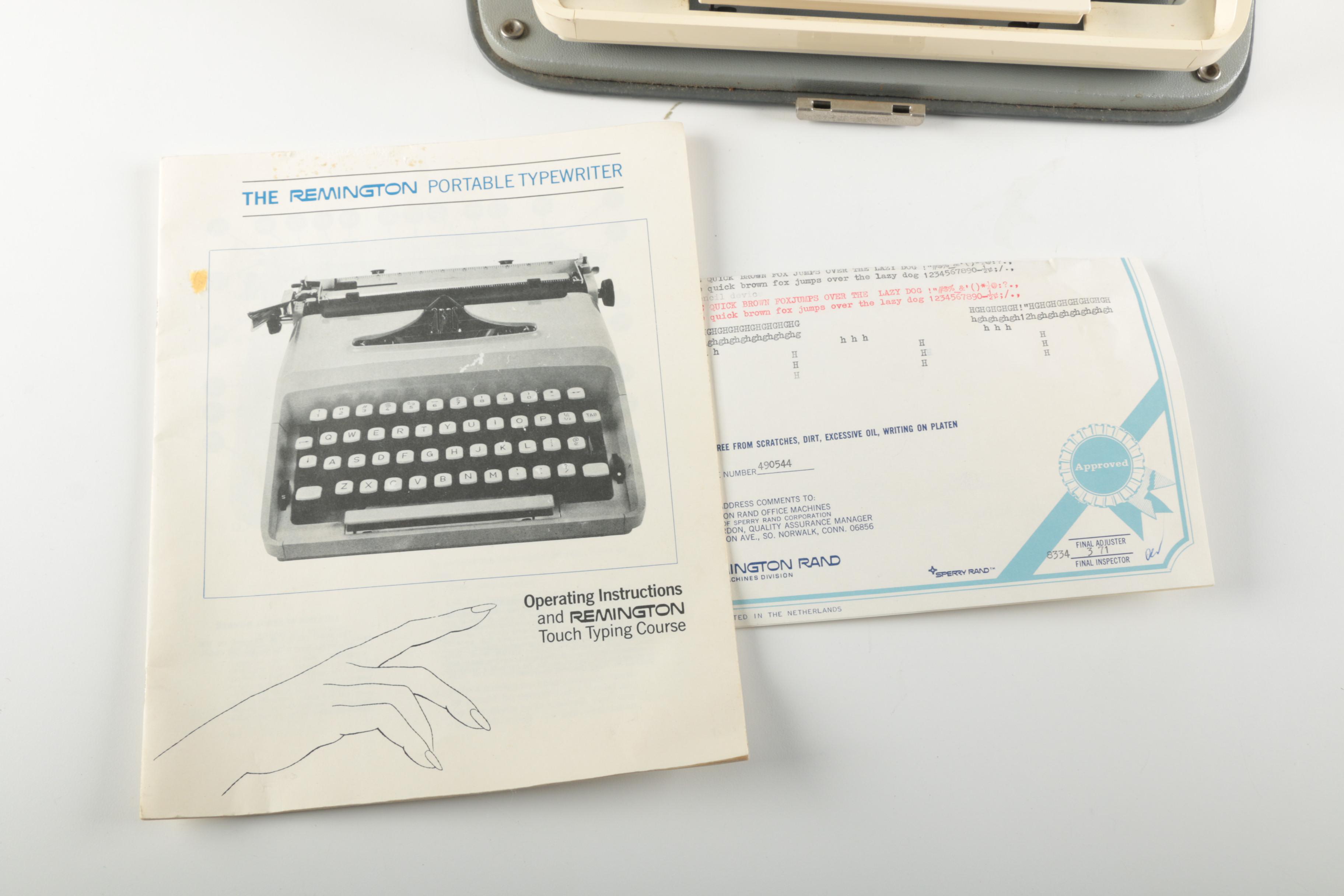 Vintage Remington Typewriter And Case