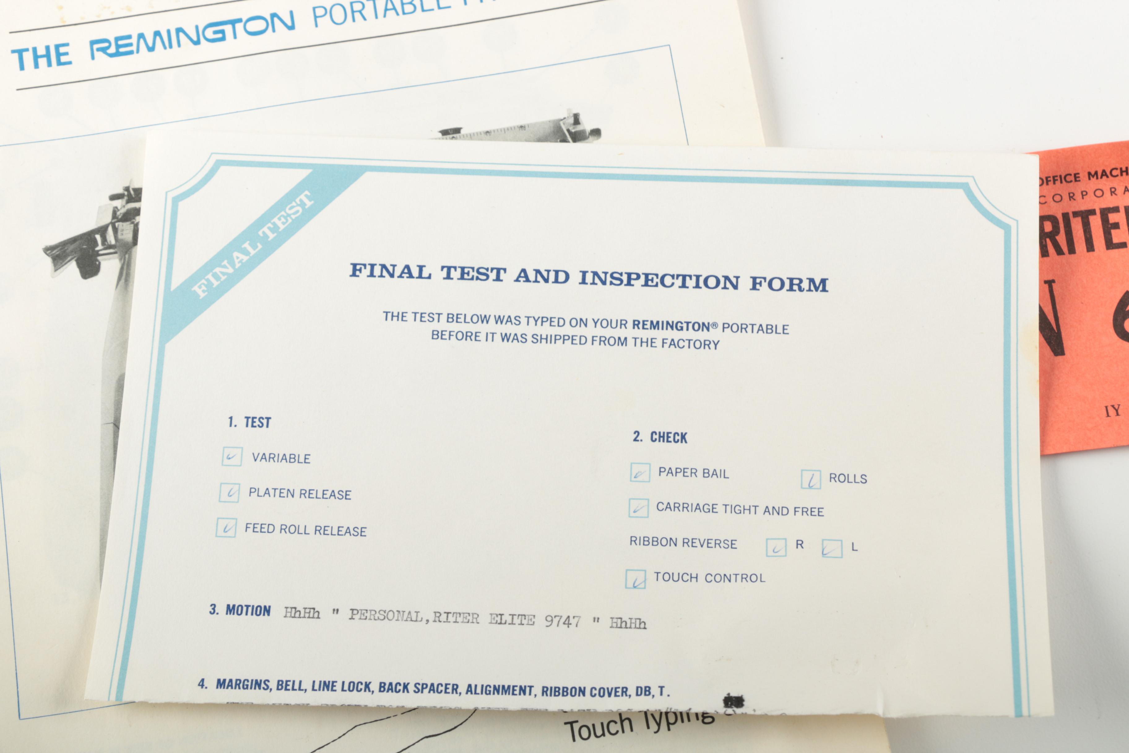 Vintage Remington Typewriter And Case