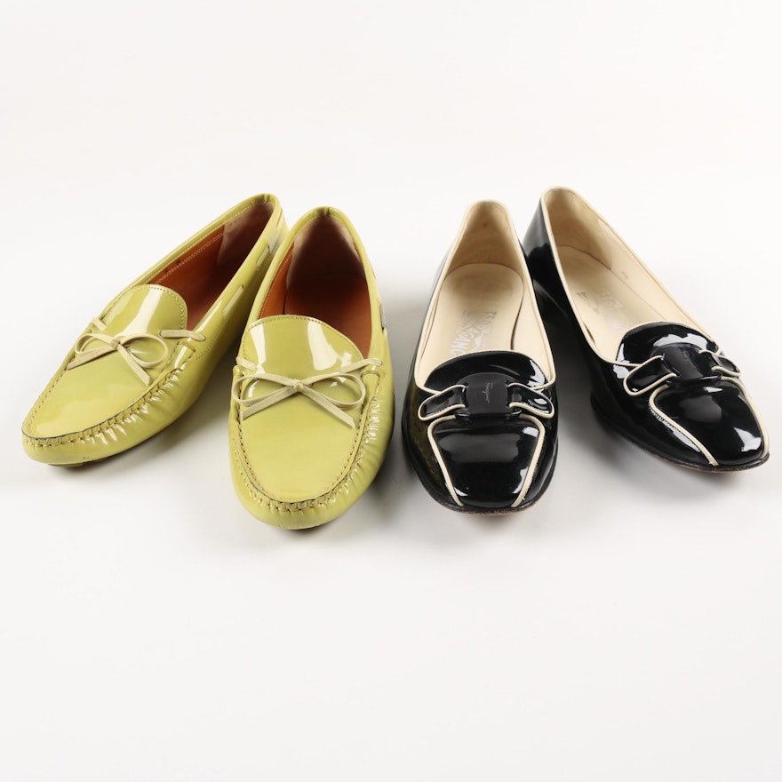 Salvatore Ferragamo Patent Leather Loafers