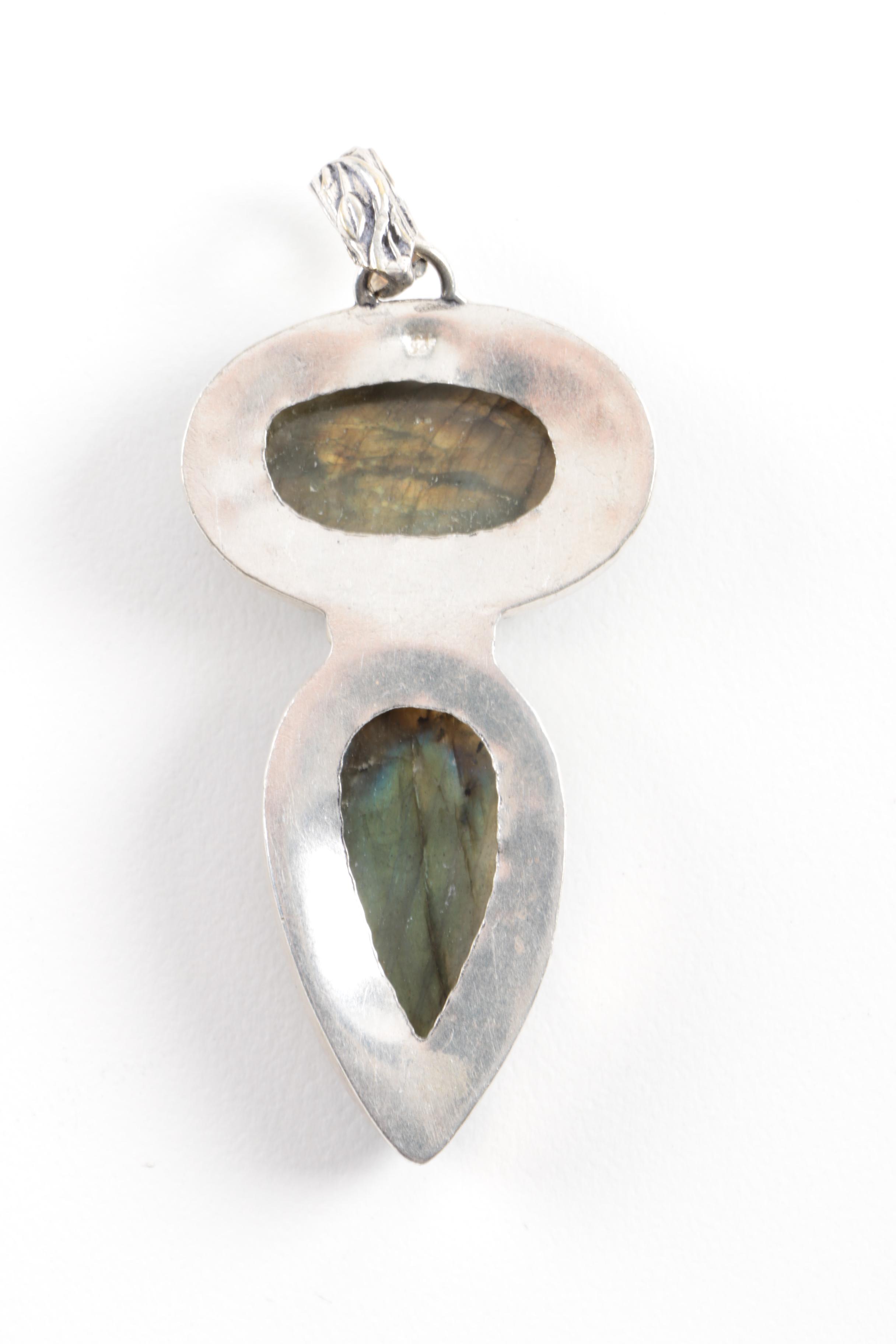 Sterling Silver Gemstone Bracelet Including Pendants