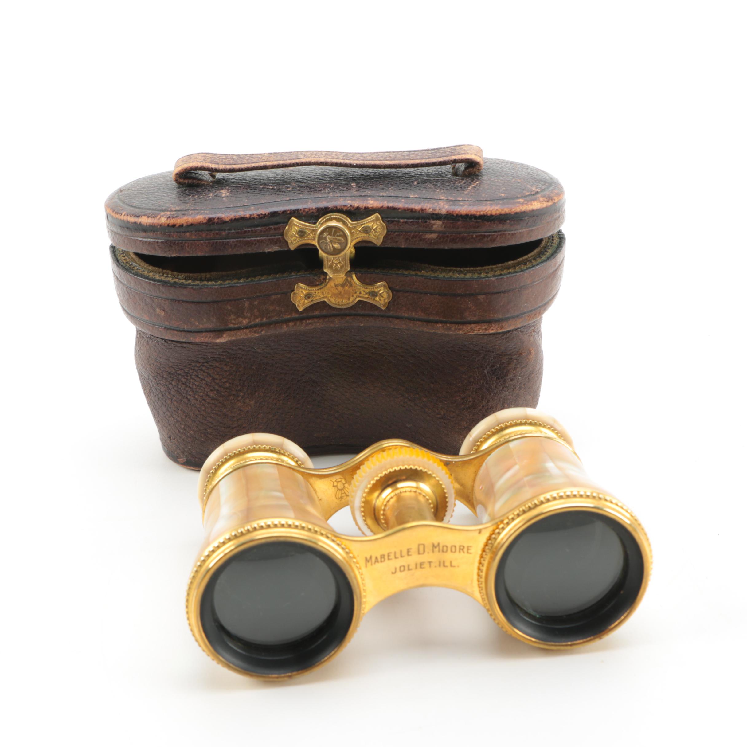 Vintage Lemaire Fabt Mother of Pearl Opera Glasses