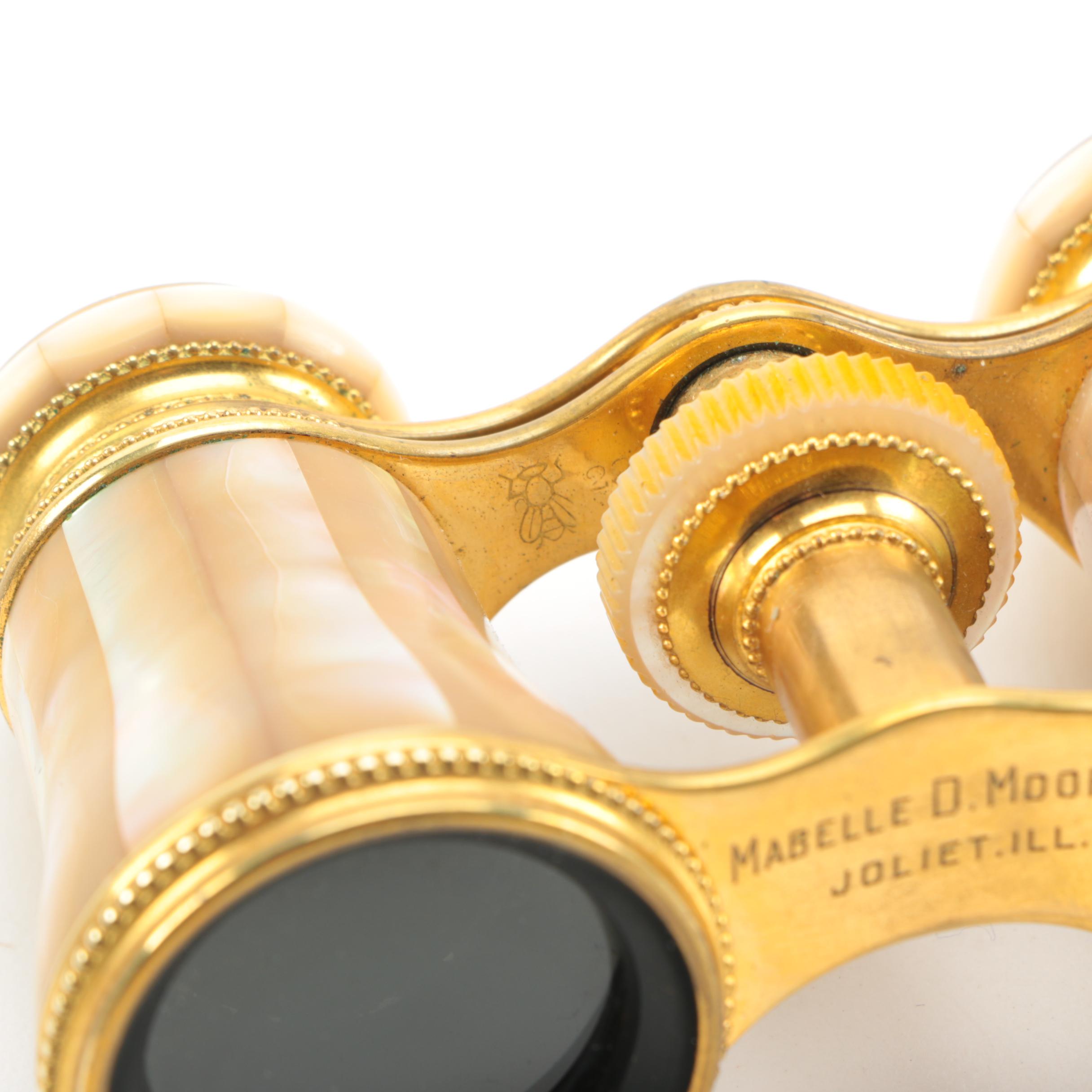 Vintage Lemaire Fabt Mother of Pearl Opera Glasses