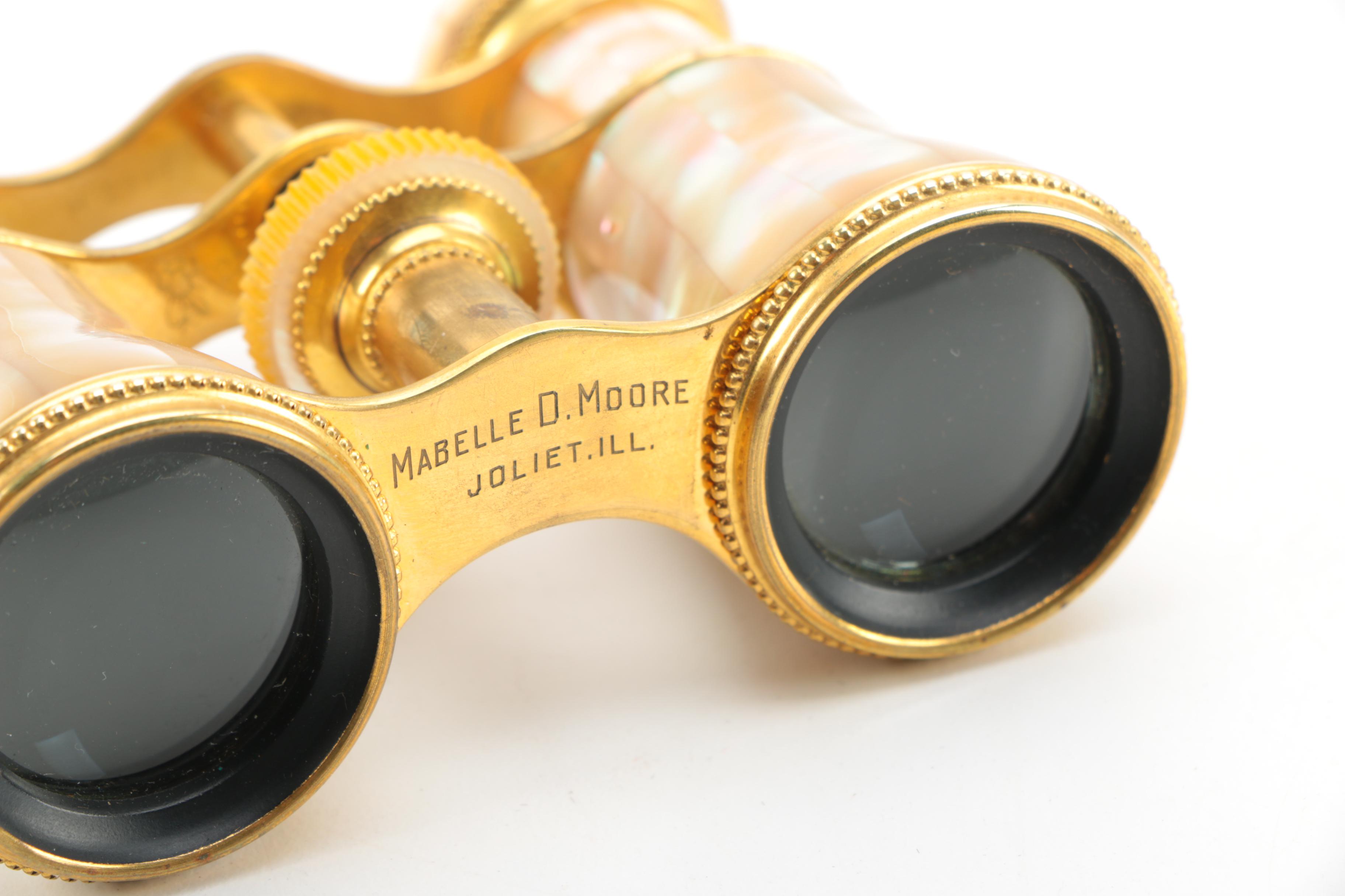 Vintage Lemaire Fabt Mother of Pearl Opera Glasses