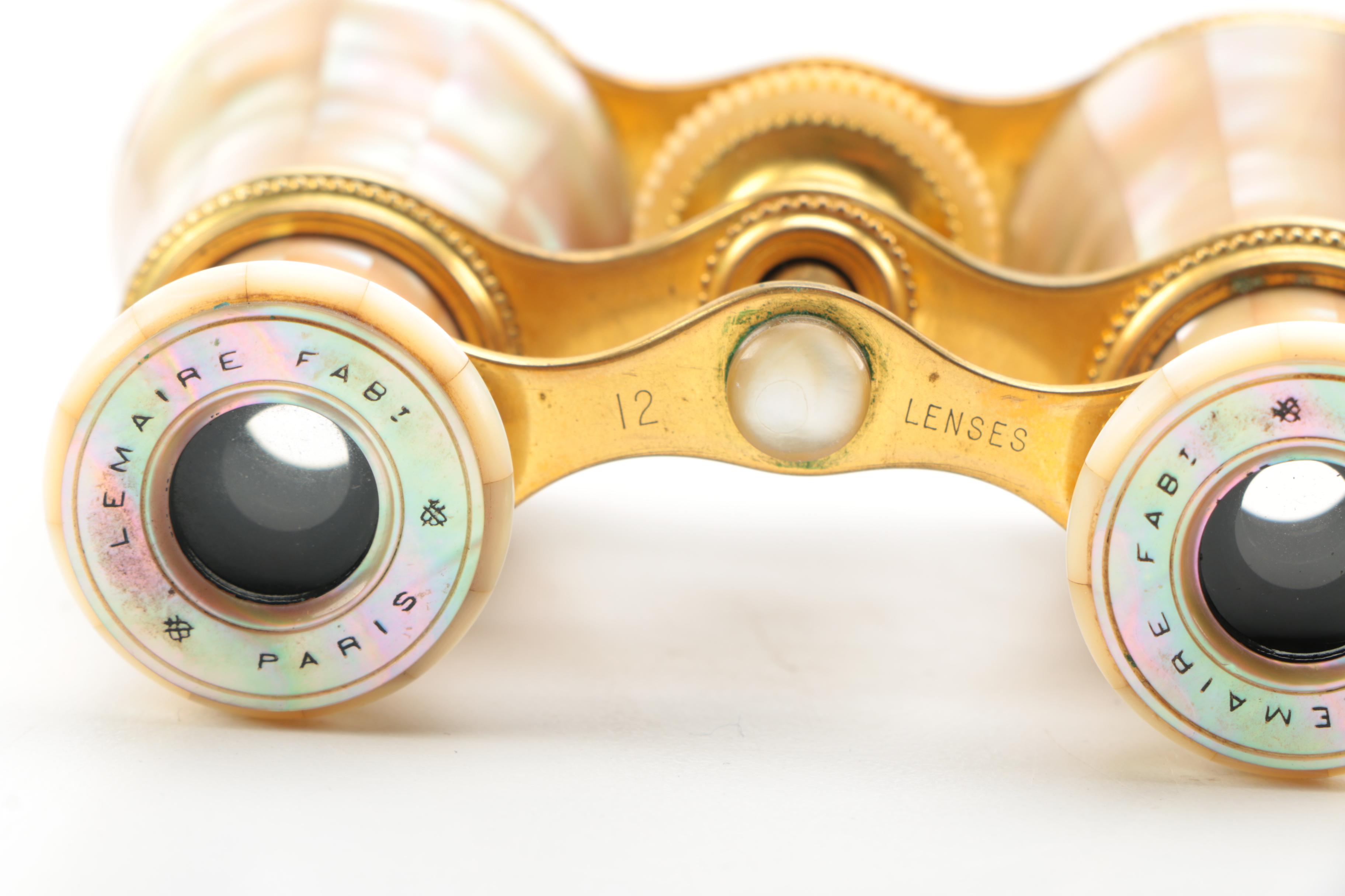 Vintage Lemaire Fabt Mother of Pearl Opera Glasses