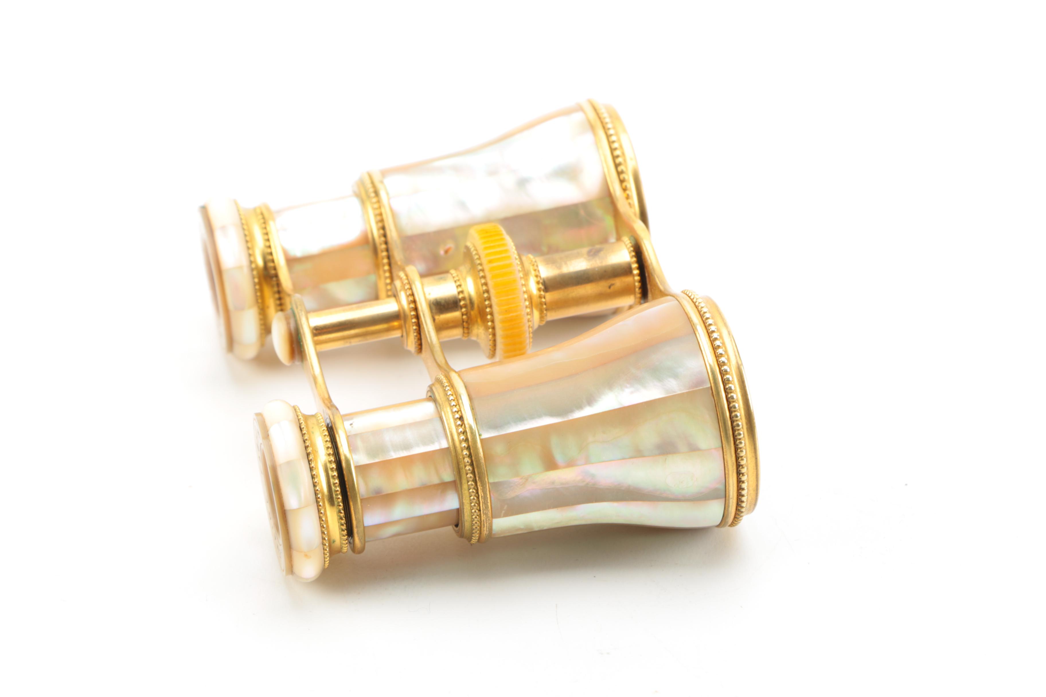 Vintage Lemaire Fabt Mother of Pearl Opera Glasses