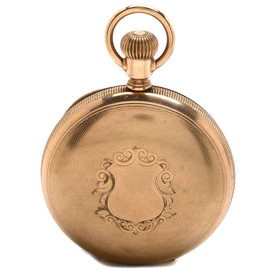 Antique Columbus Watch Co Gold Filled Full Hunter Pocket Watch