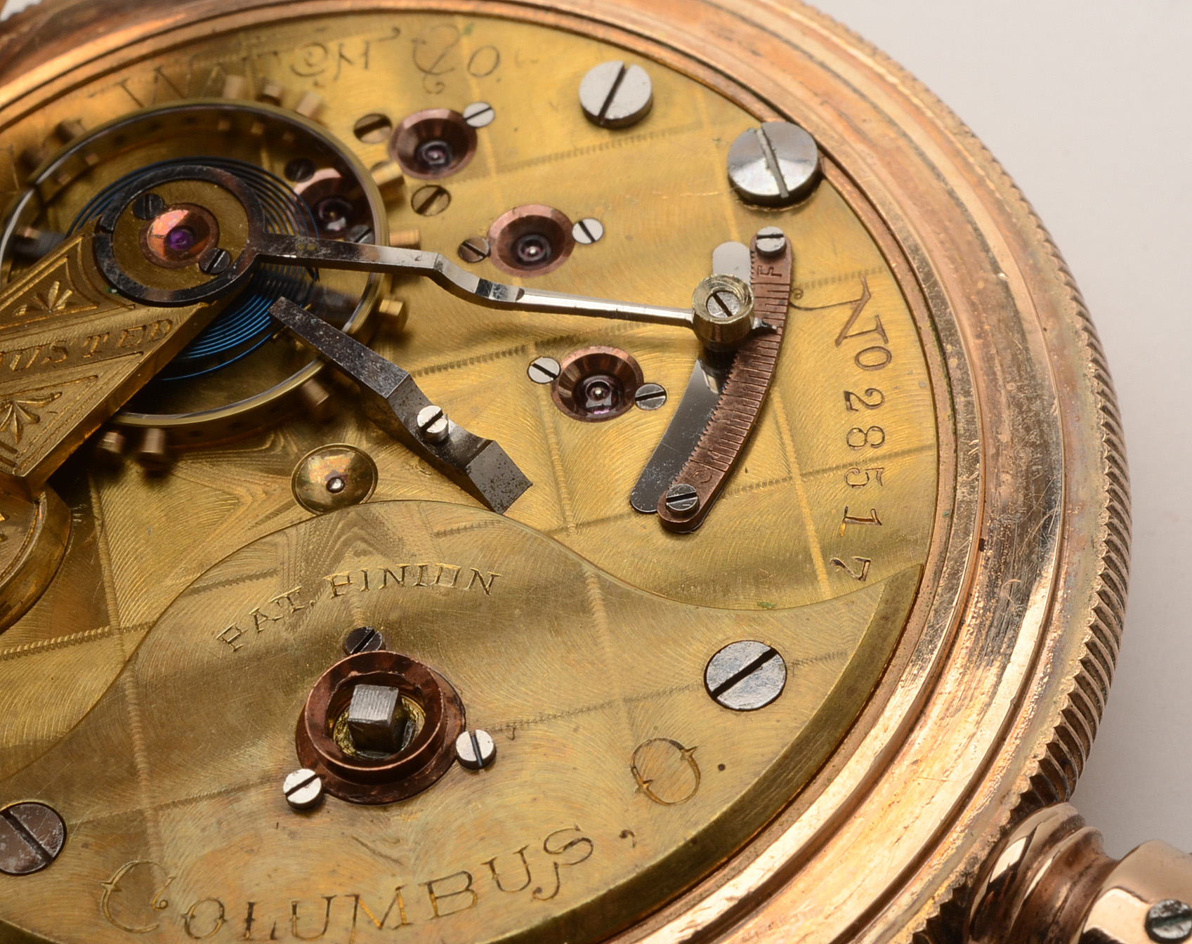 Antique Columbus Watch Co Gold Filled Full Hunter Pocket Watch