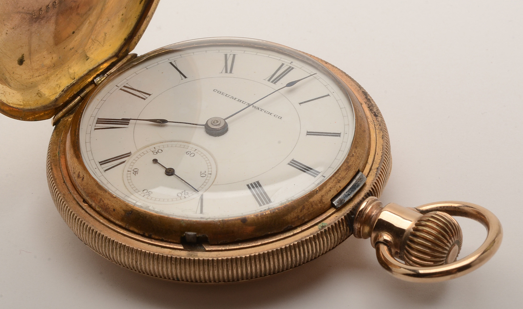 Antique Columbus Watch Co Gold Filled Full Hunter Pocket Watch