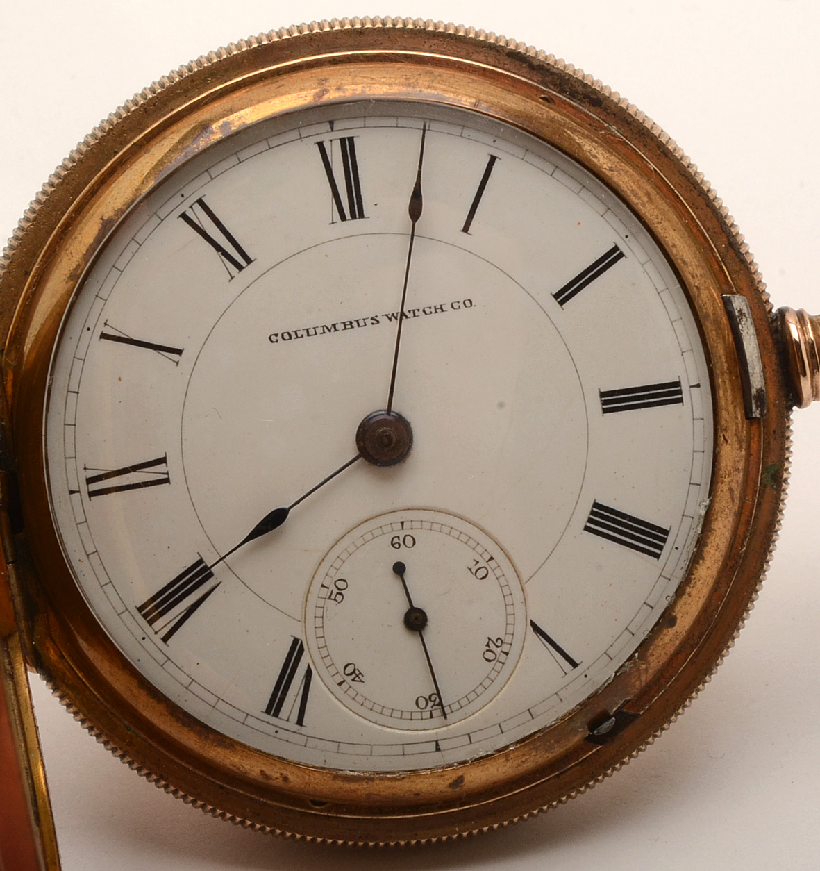 Antique Columbus Watch Co Gold Filled Full Hunter Pocket Watch