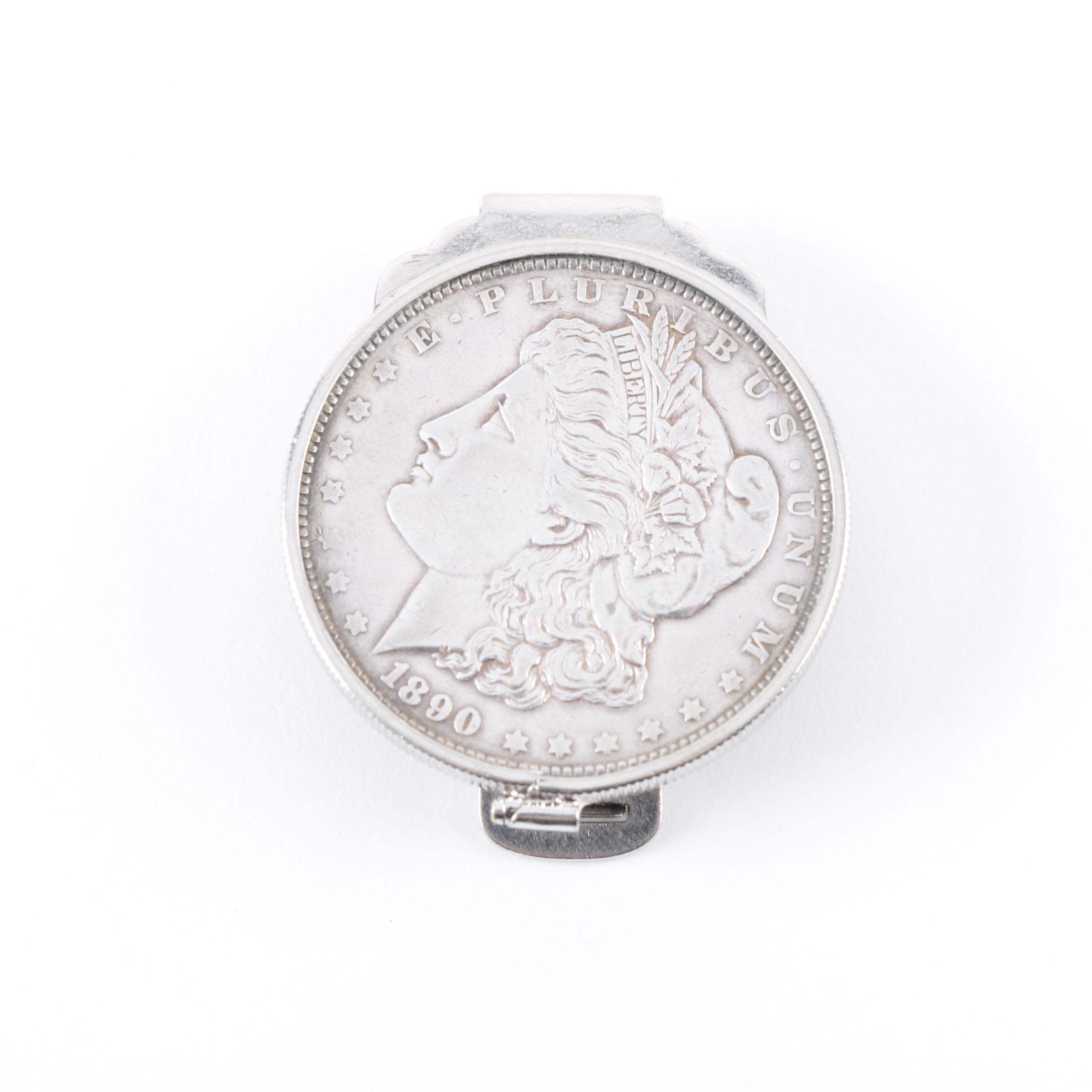1890 Morgan Silver Dollar Money Clip