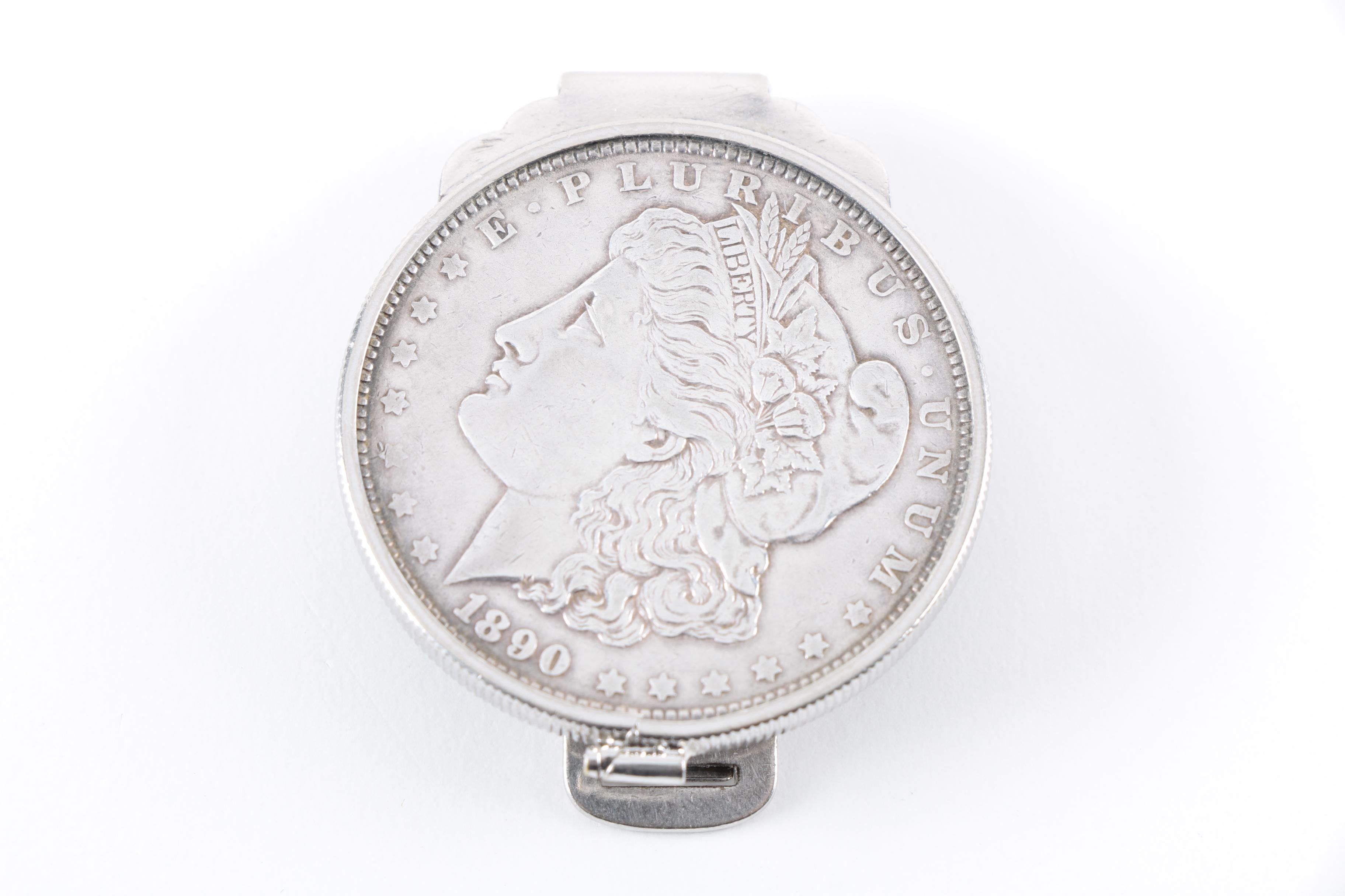 1890 Morgan Silver Dollar Money Clip