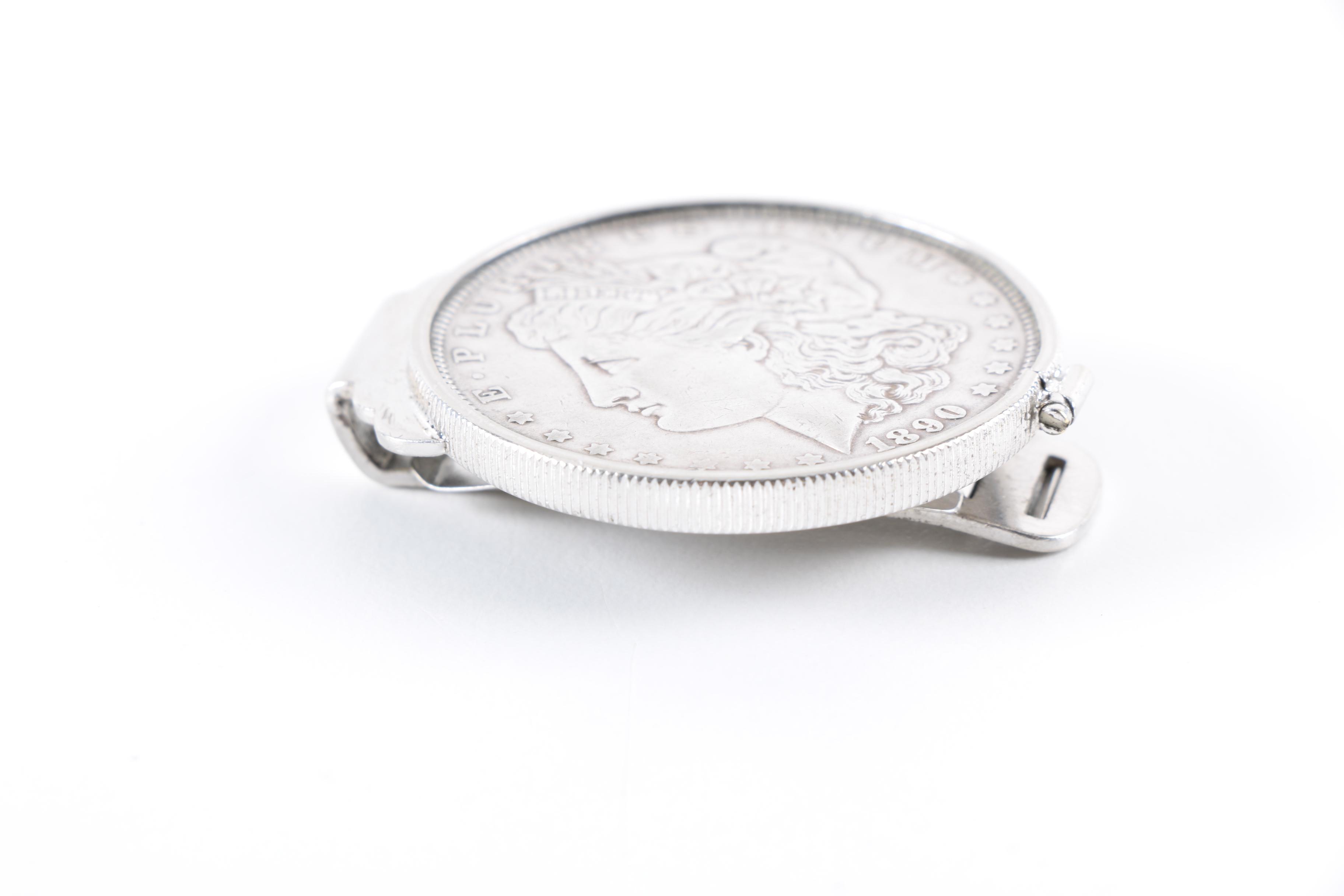 1890 Morgan Silver Dollar Money Clip
