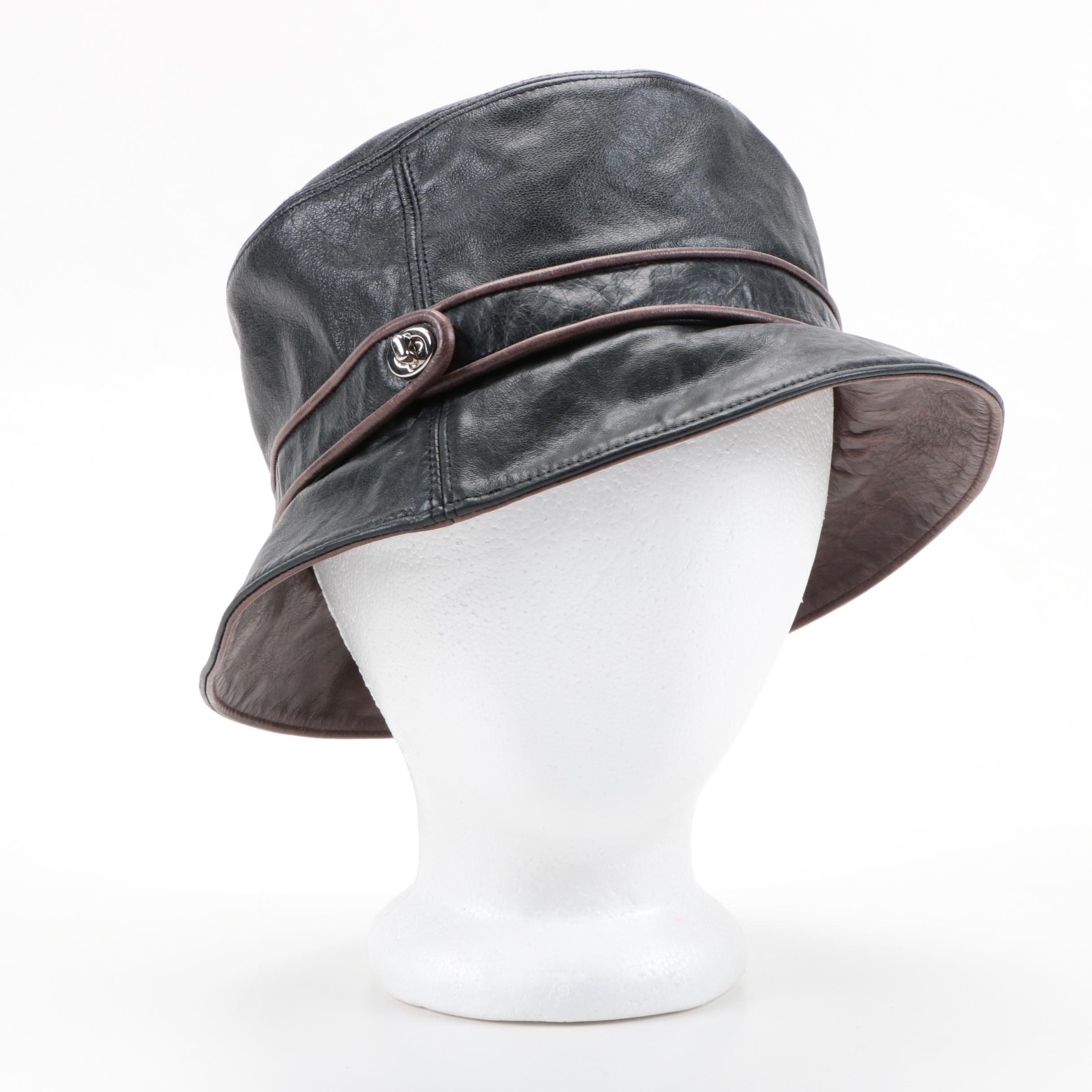 Coach Leather Bucket Hat
