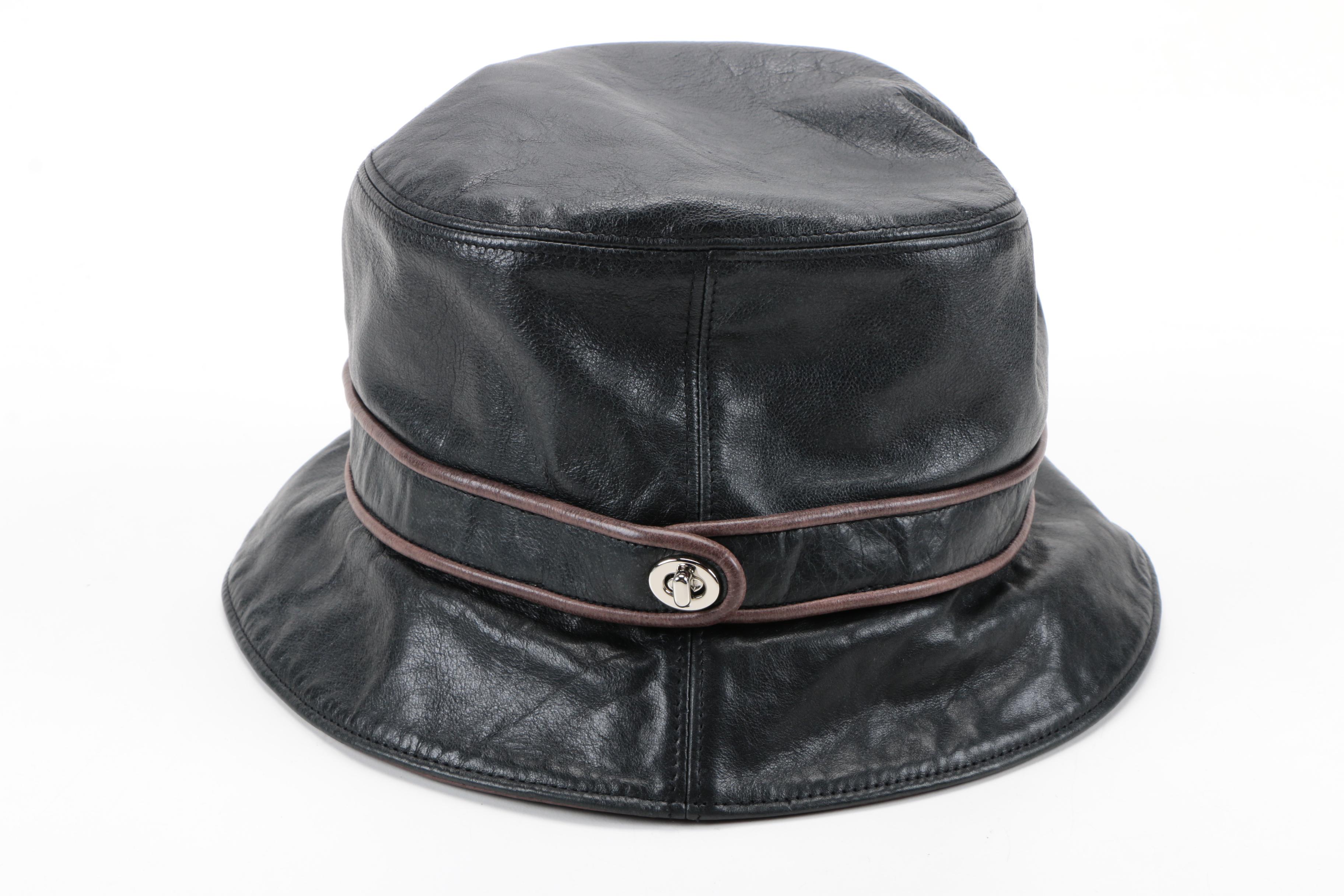 Coach Leather Bucket Hat