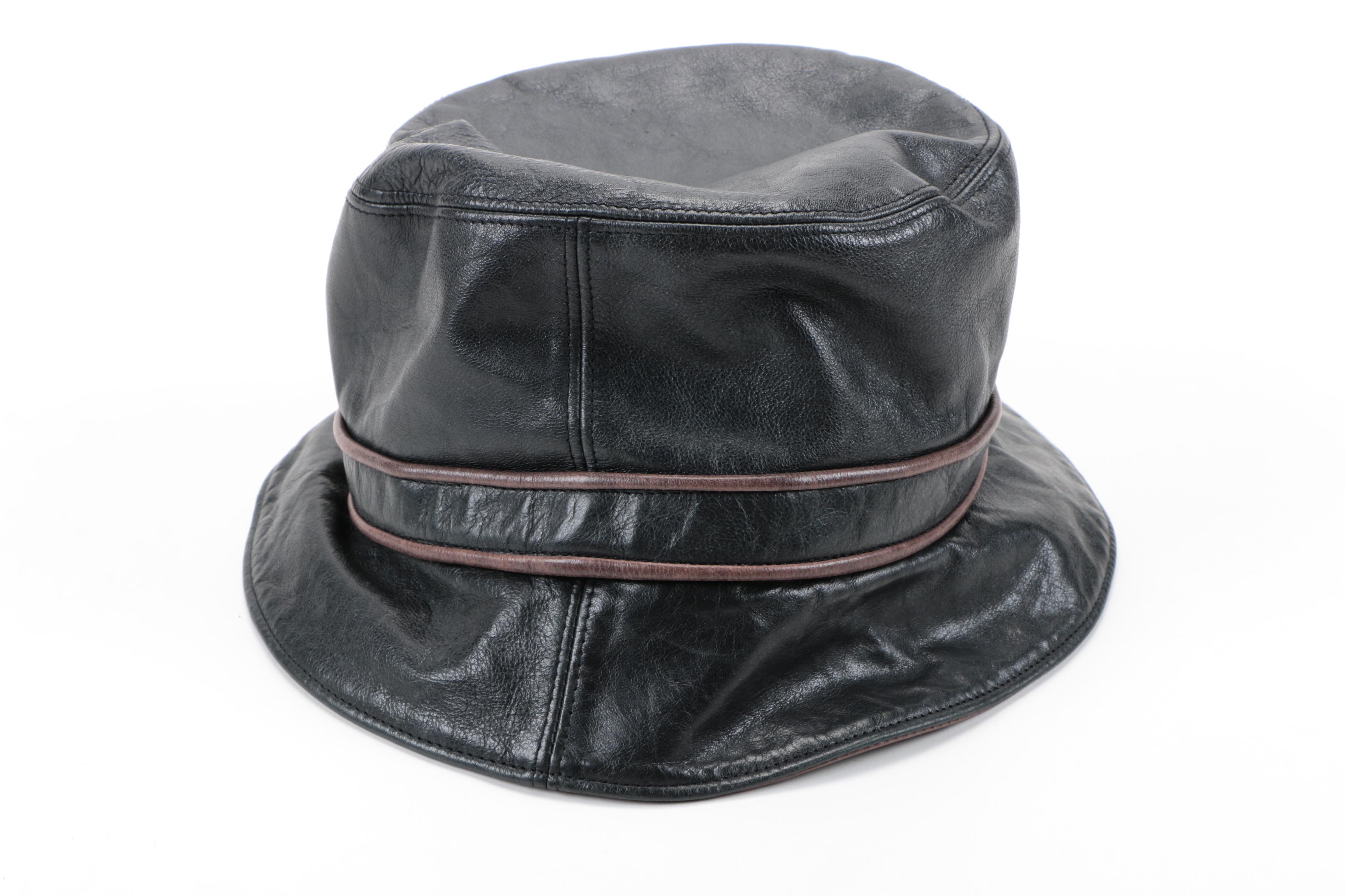 Coach Leather Bucket Hat