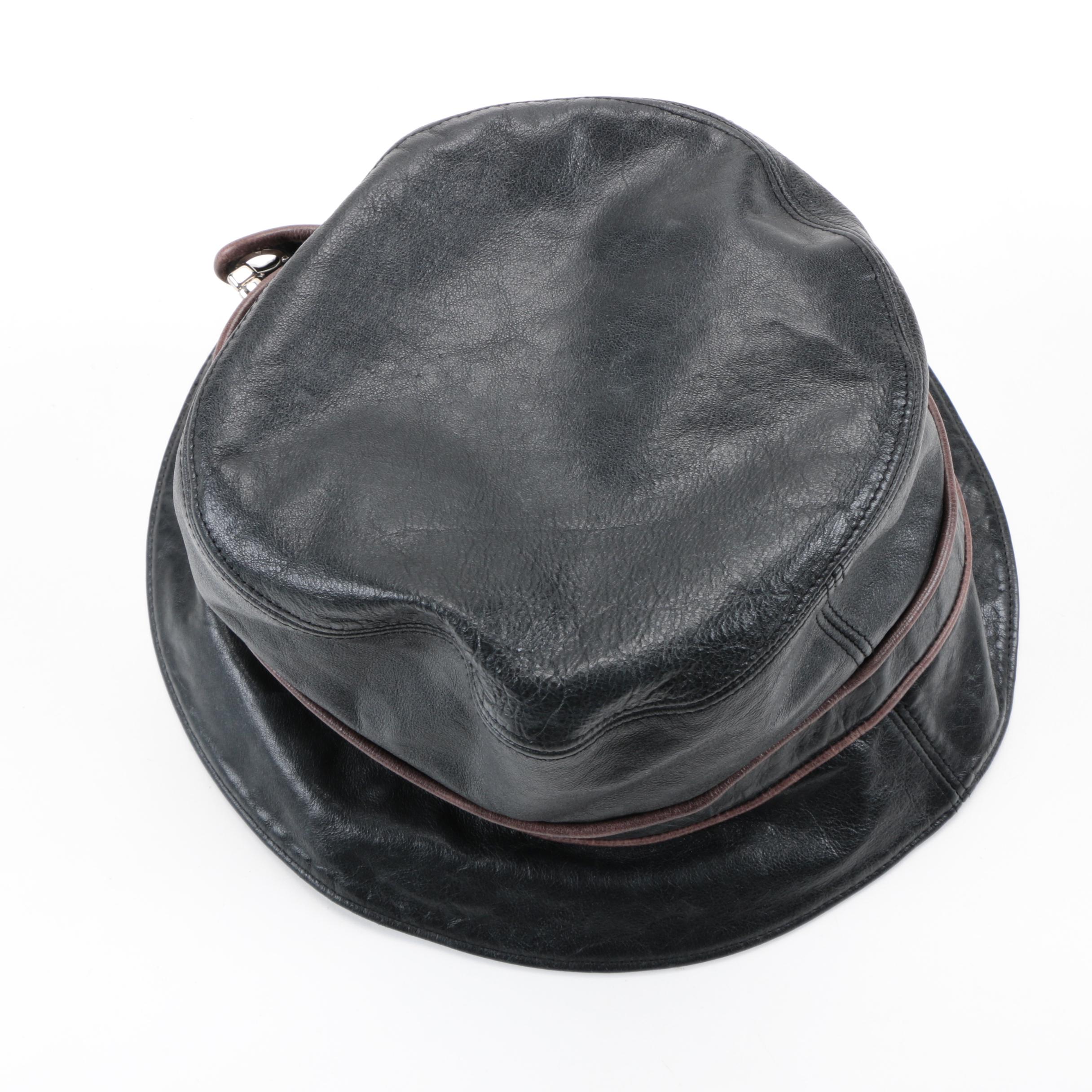 Coach Leather Bucket Hat