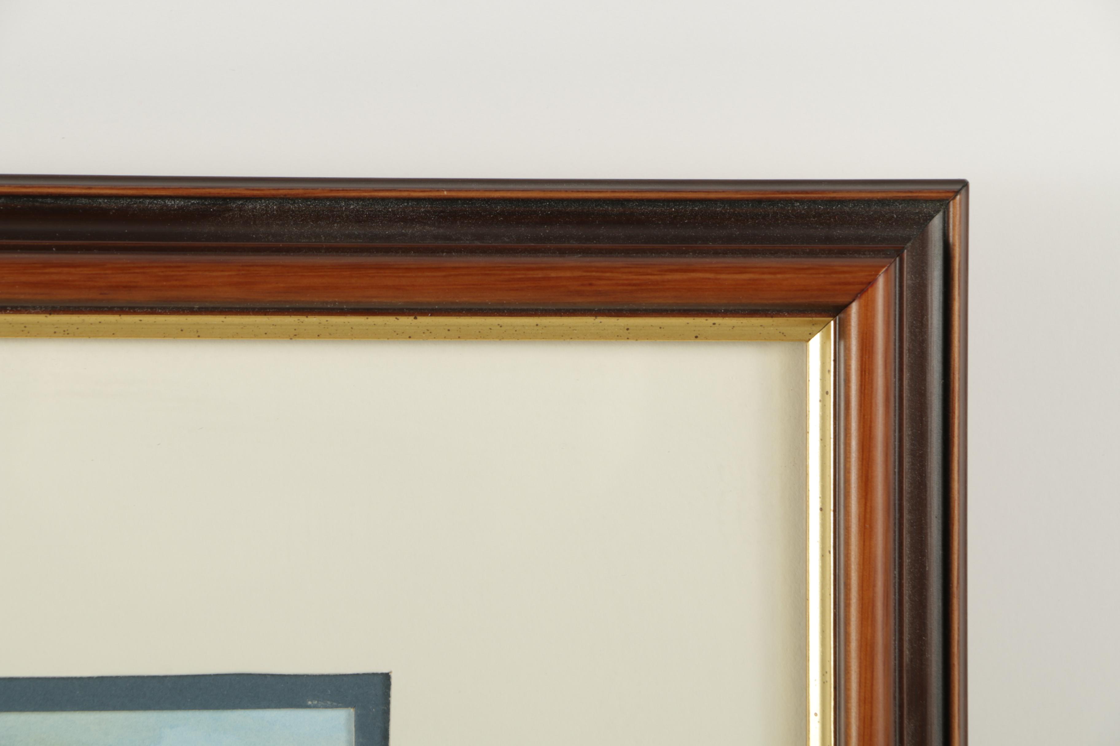 Two Antoinette Vardamis Watercolors "Down the Slopes" and "September Harvest"