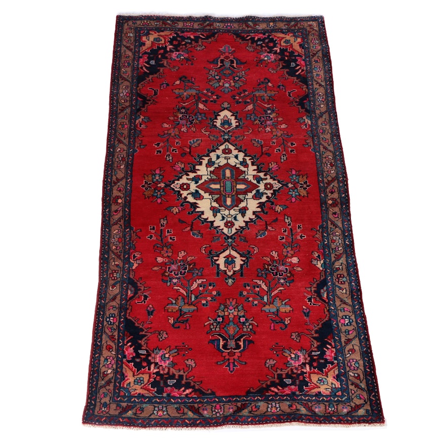 Hand-Knotted Persian Hamadan Area Rug