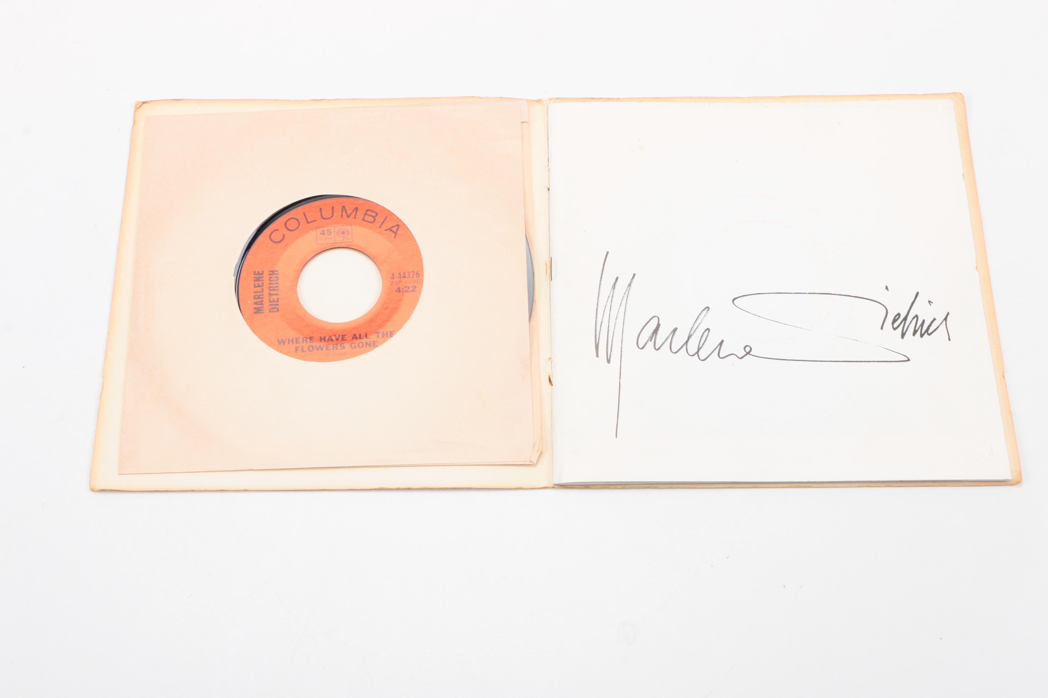 1967 Marlene Dietrich "Where Have All the Flowers Gone?" Record with Booklet