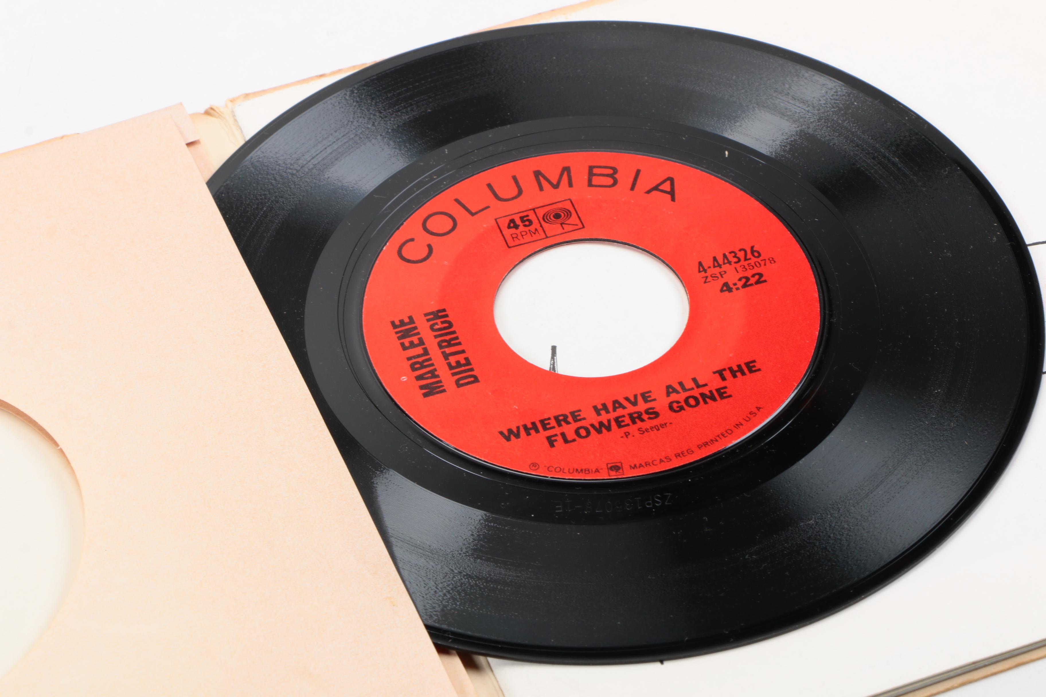 1967 Marlene Dietrich "Where Have All the Flowers Gone?" Record with Booklet