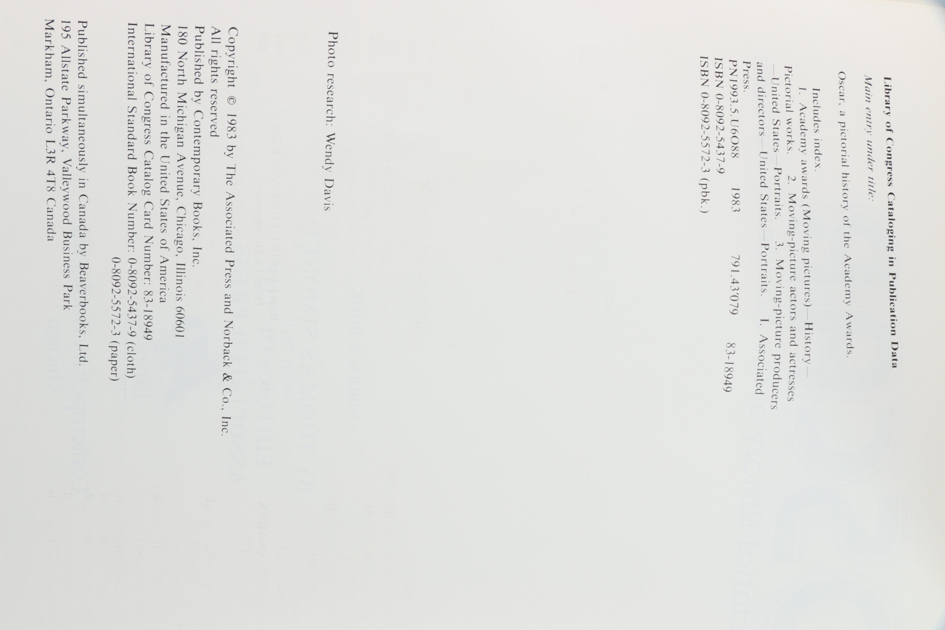 The Academy Awards Books