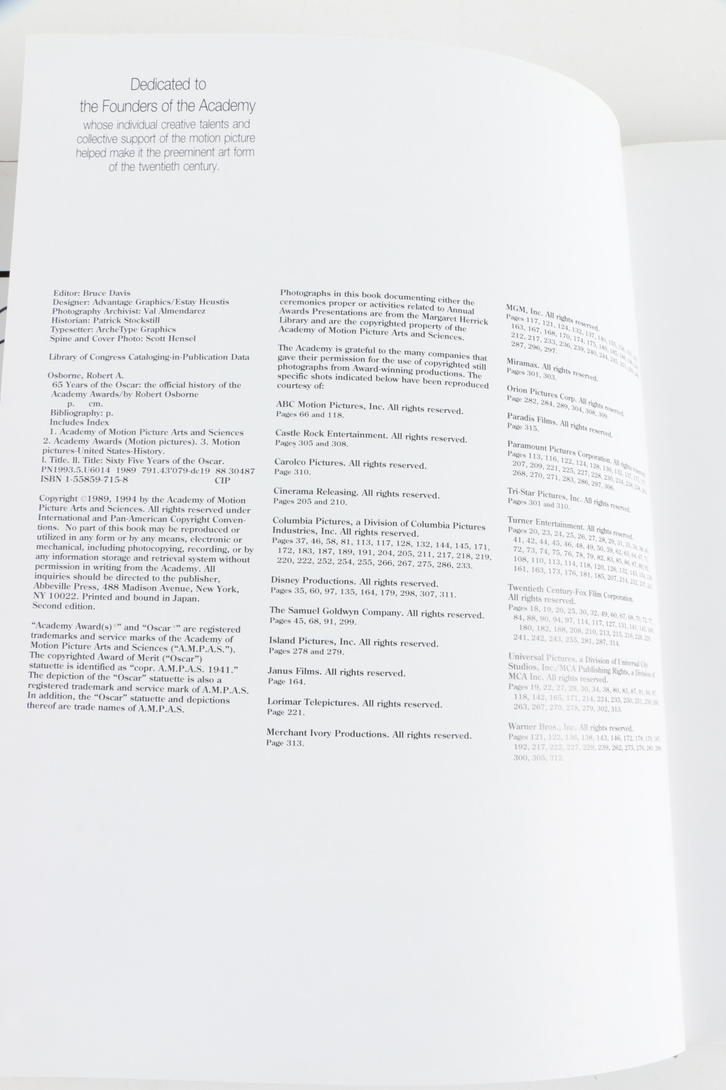 The Academy Awards Books