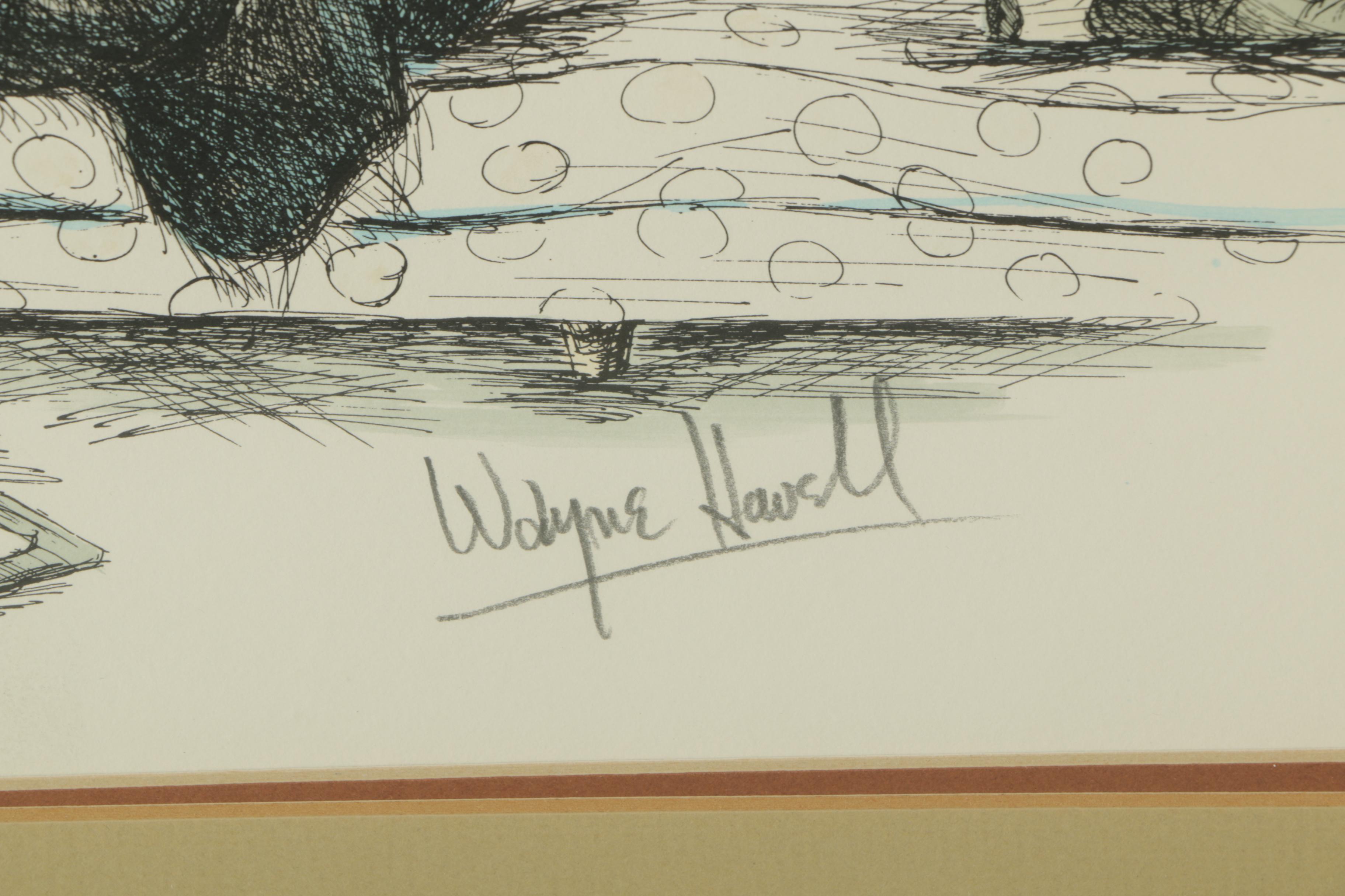 Wayne Howell Artist's Proof Color Lithograph "It's Your Nickel"