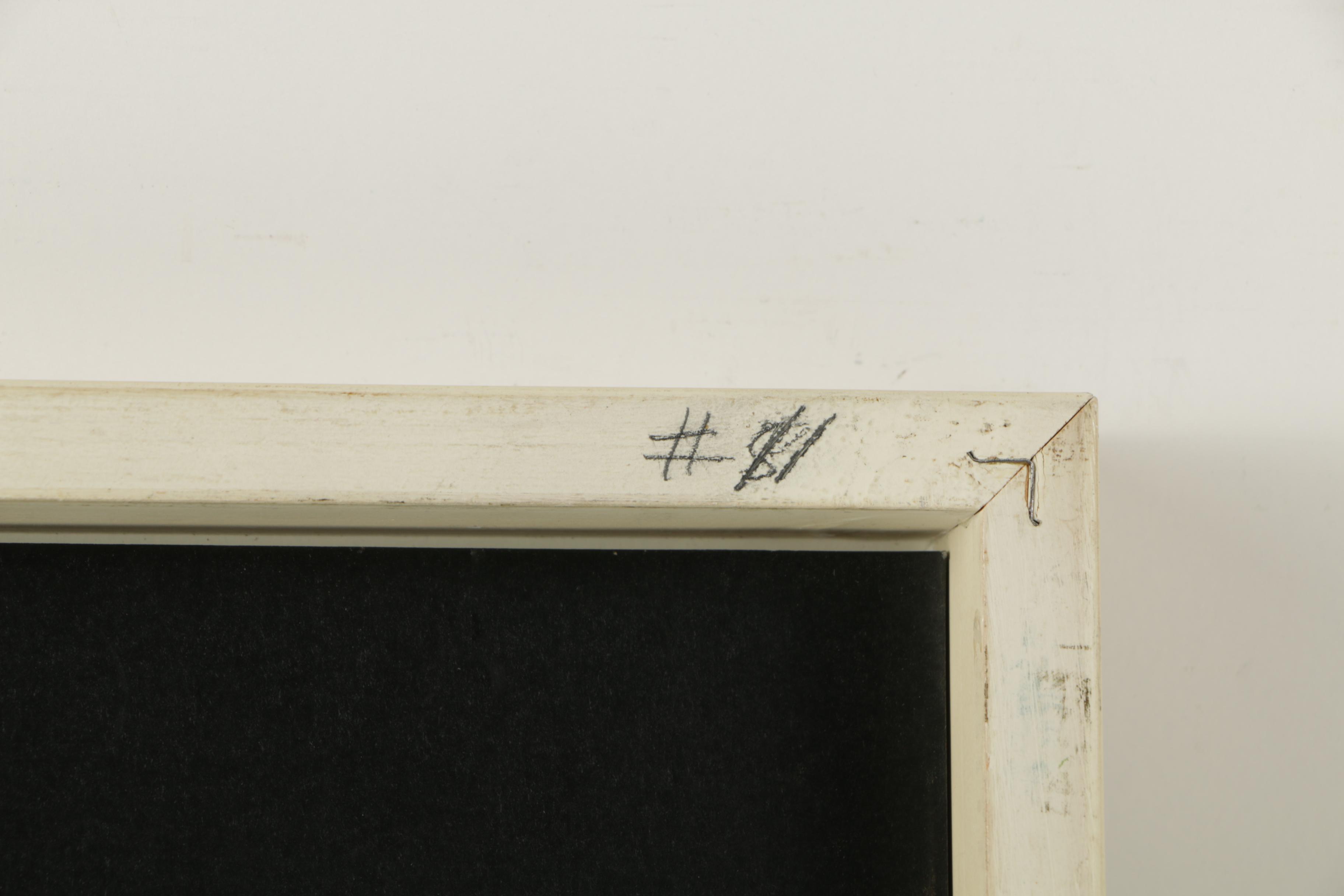 Drawing Features Swathes of Salmon Pink and Rich Blue Depicting a Highway View