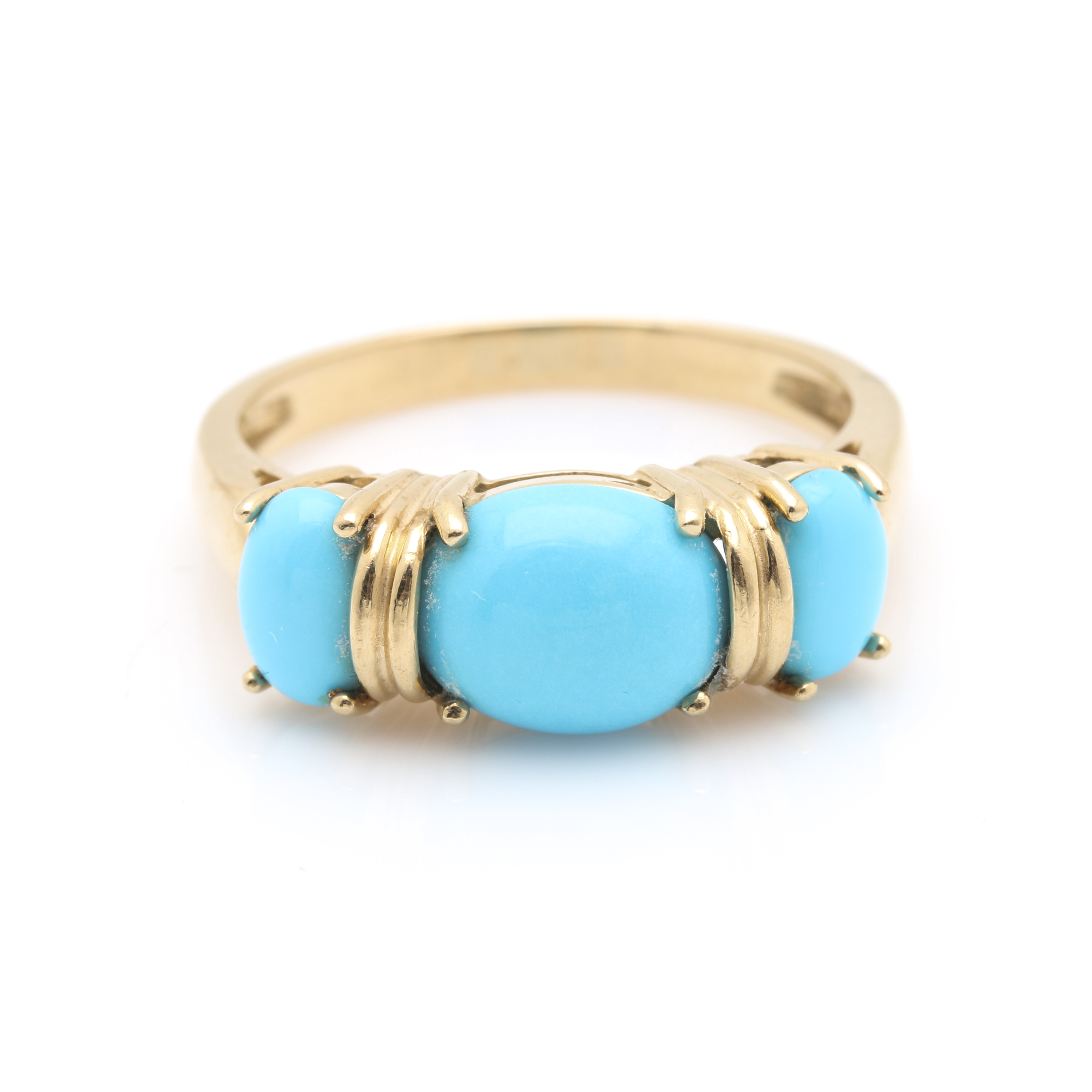 14K Yellow Gold Turquoise Ring