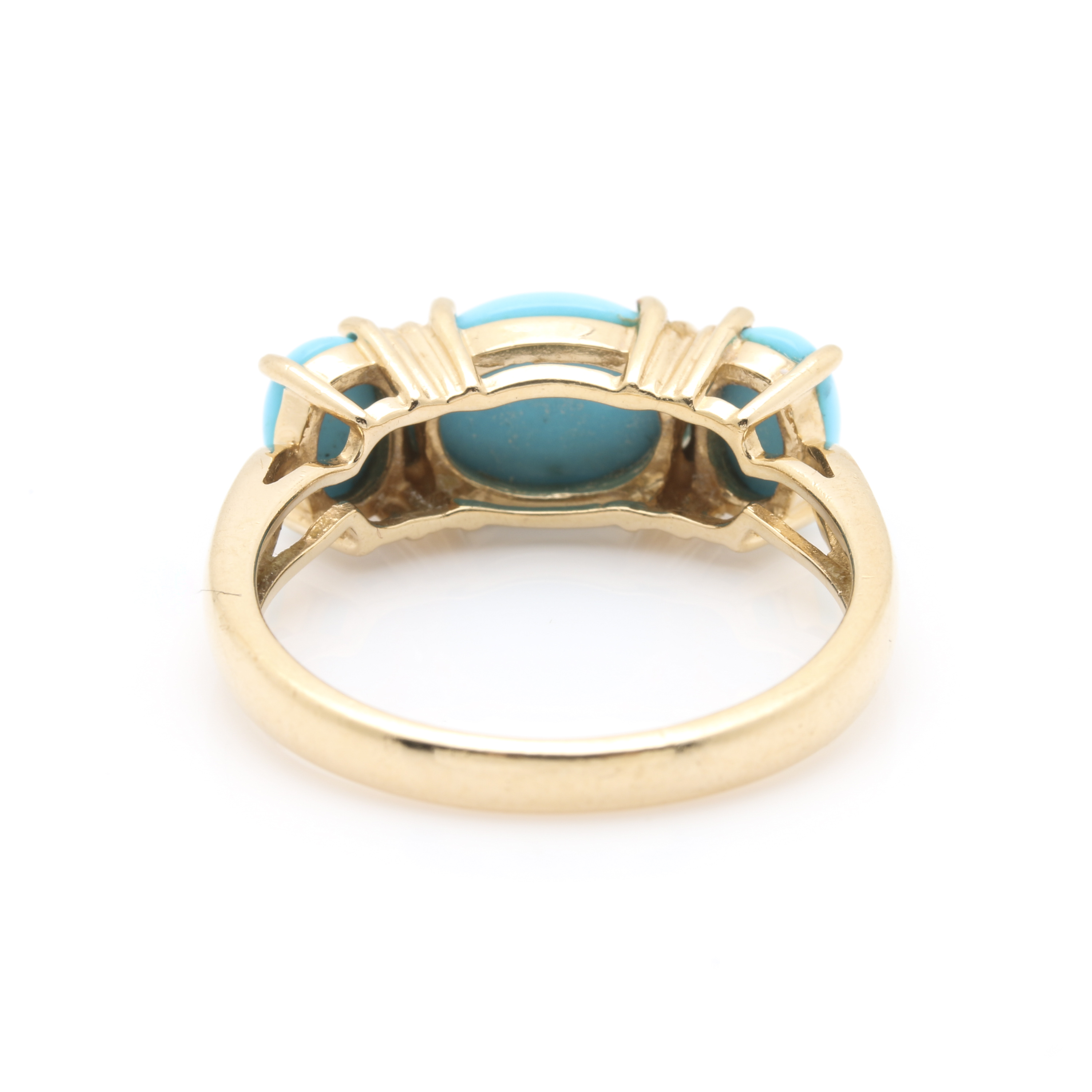 14K Yellow Gold Turquoise Ring