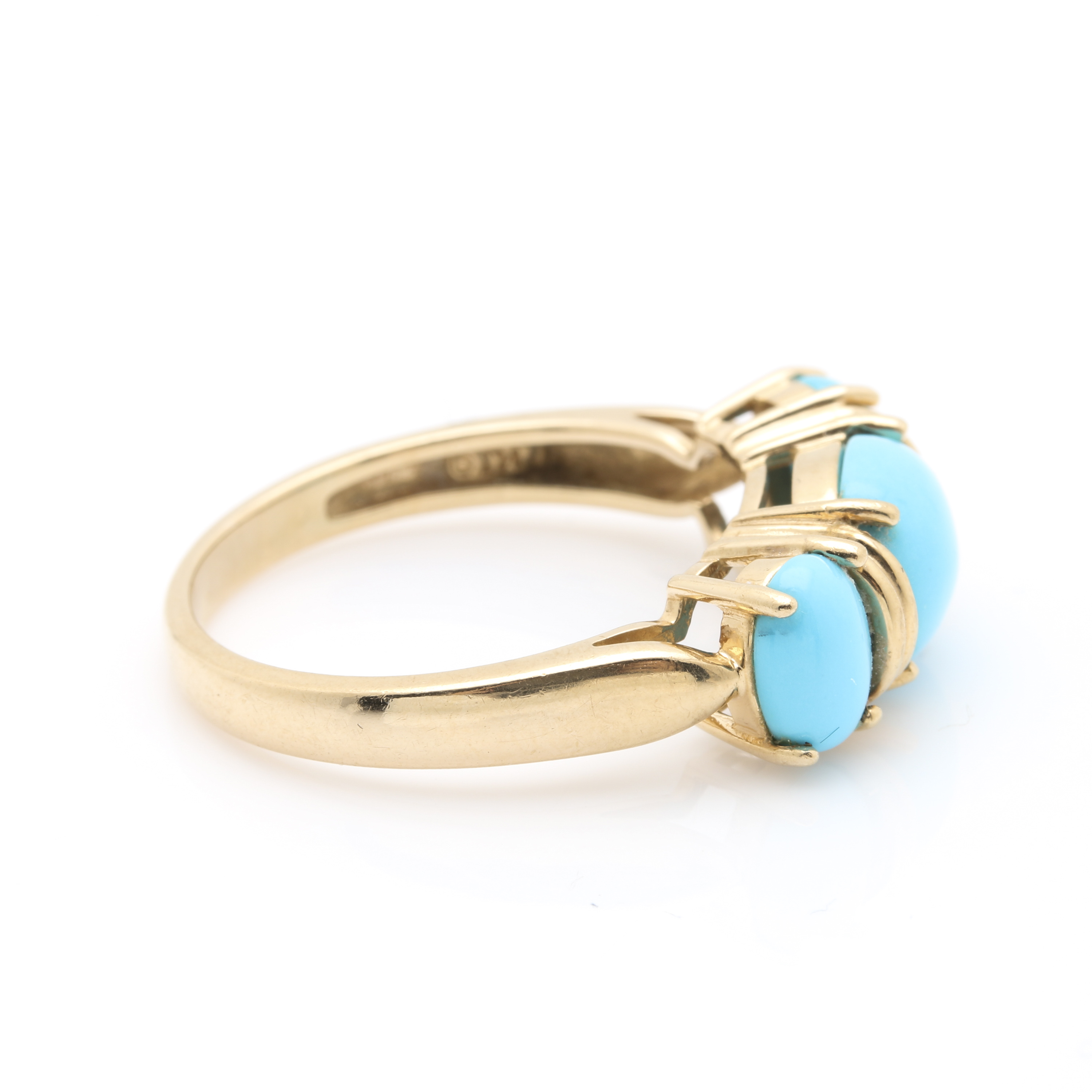 14K Yellow Gold Turquoise Ring