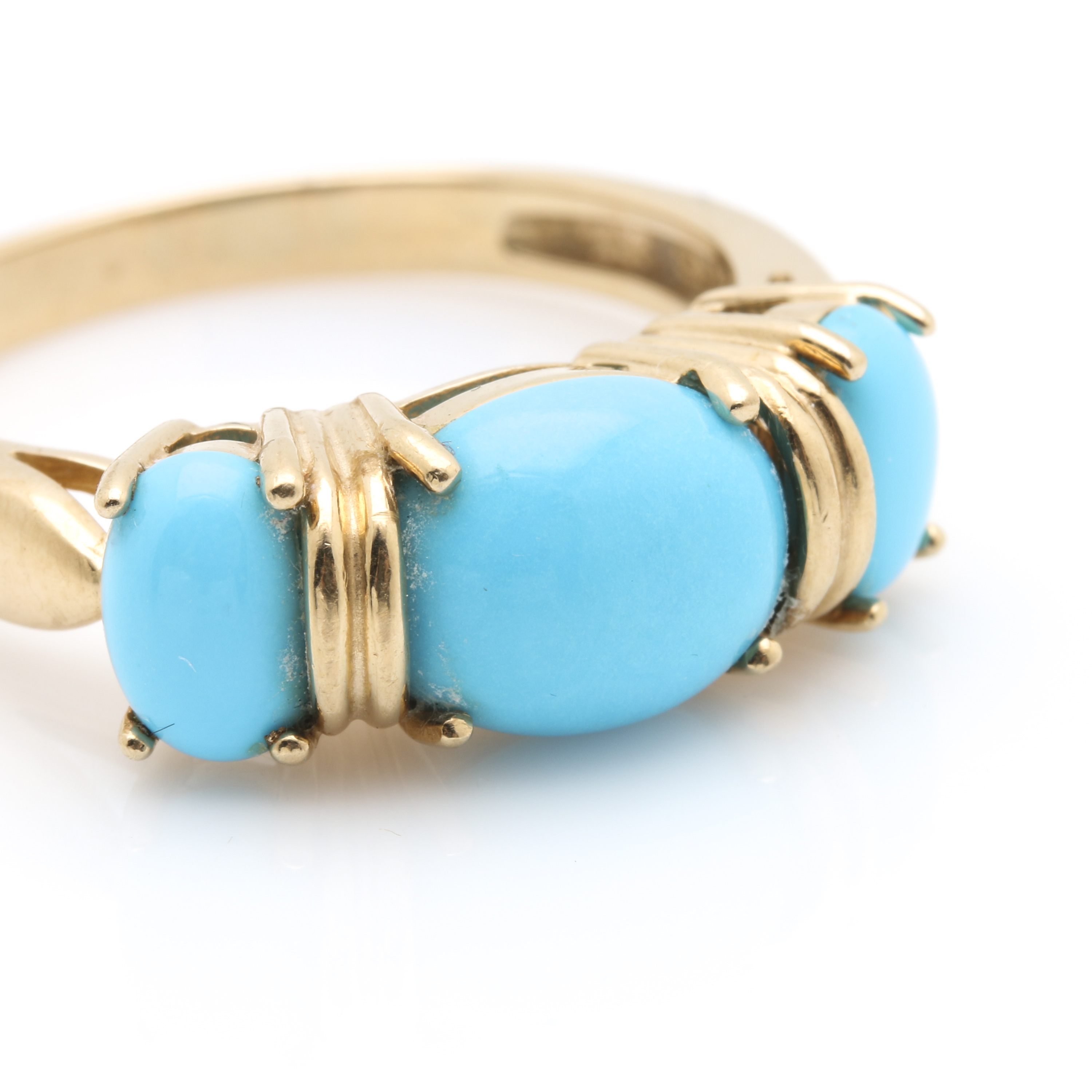 14K Yellow Gold Turquoise Ring