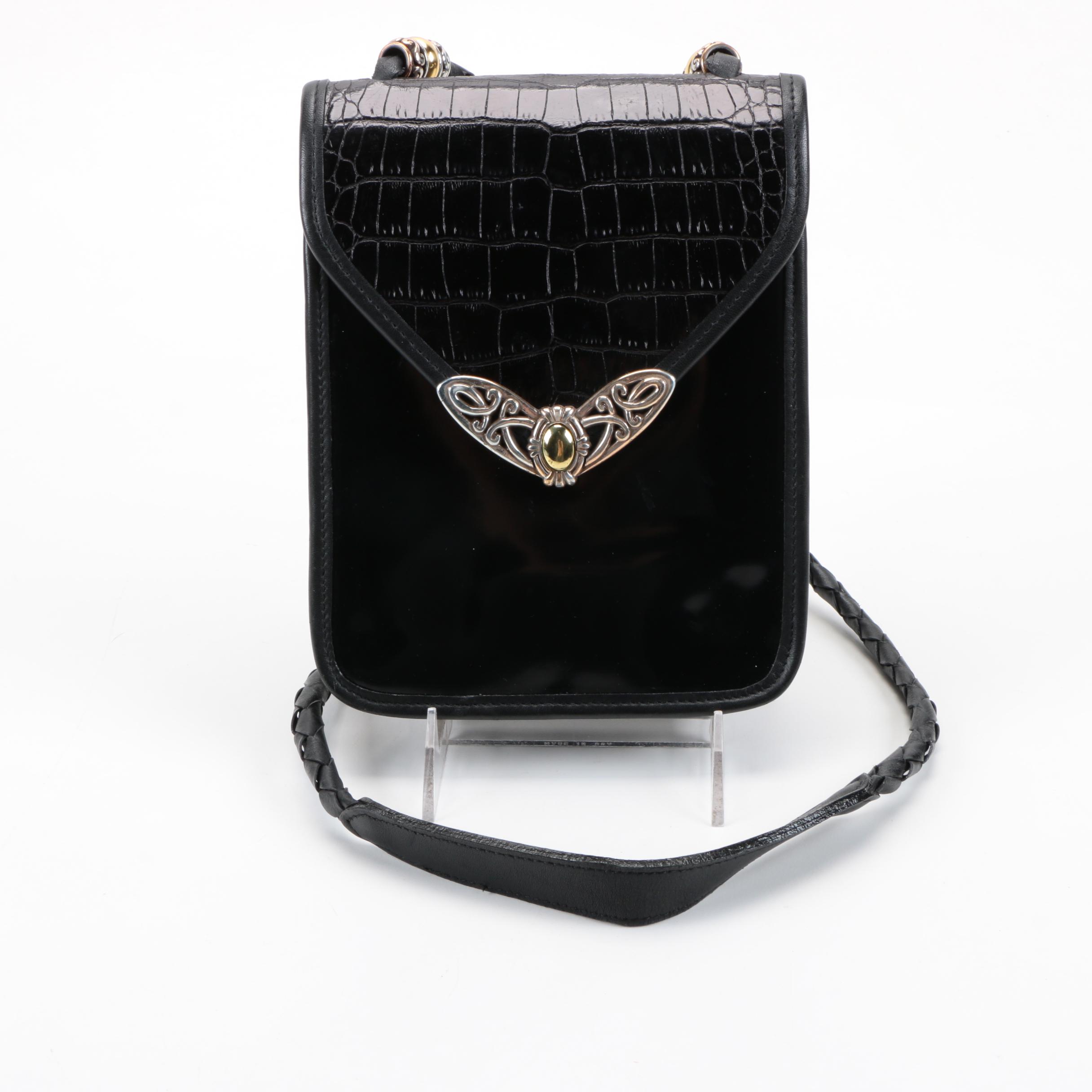 Brighton Black Leather Shoulder Bag