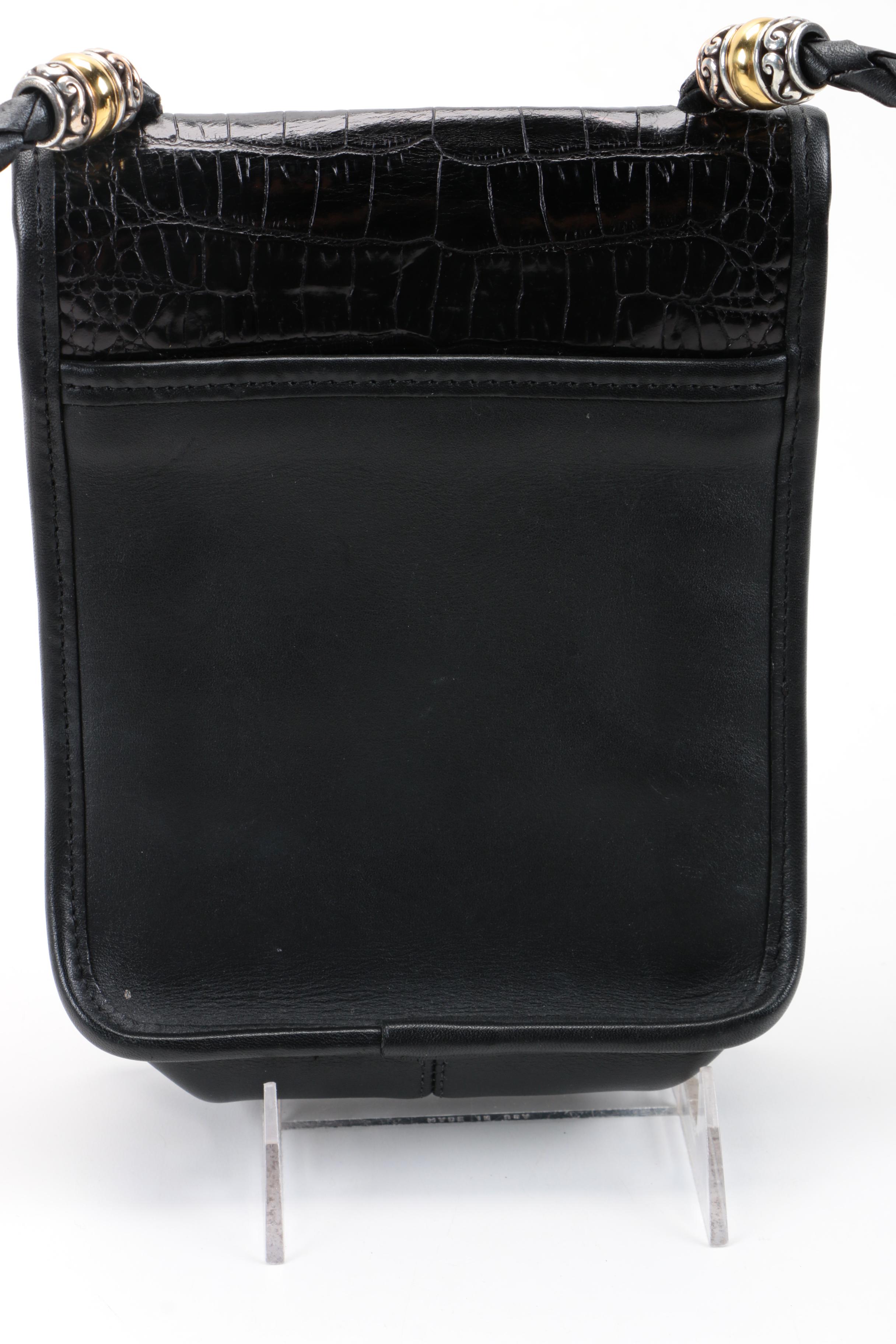 Brighton Black Leather Shoulder Bag