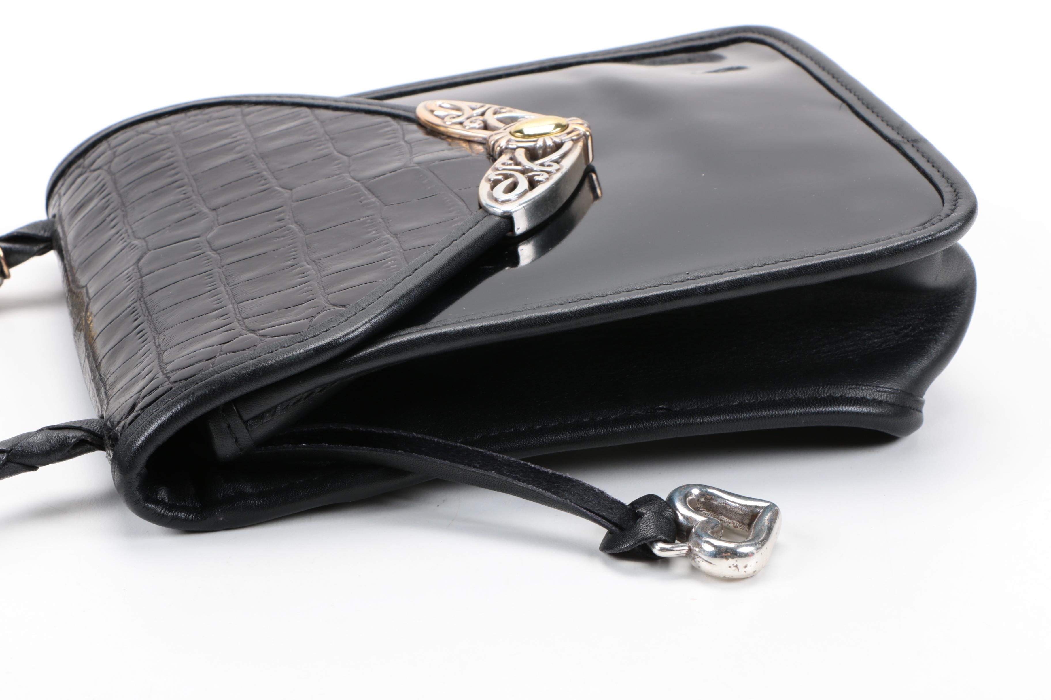 Brighton Black Leather Shoulder Bag