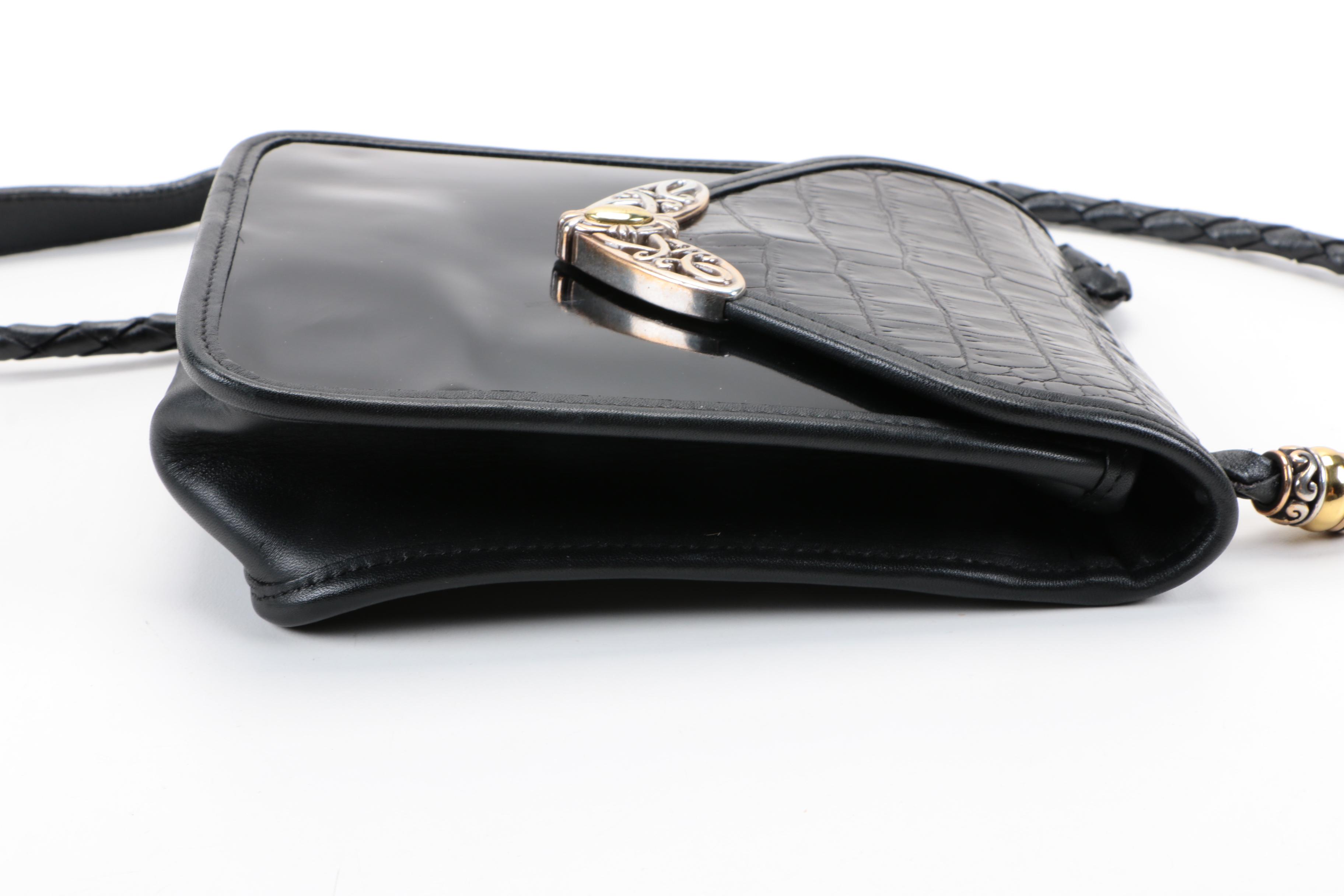Brighton Black Leather Shoulder Bag